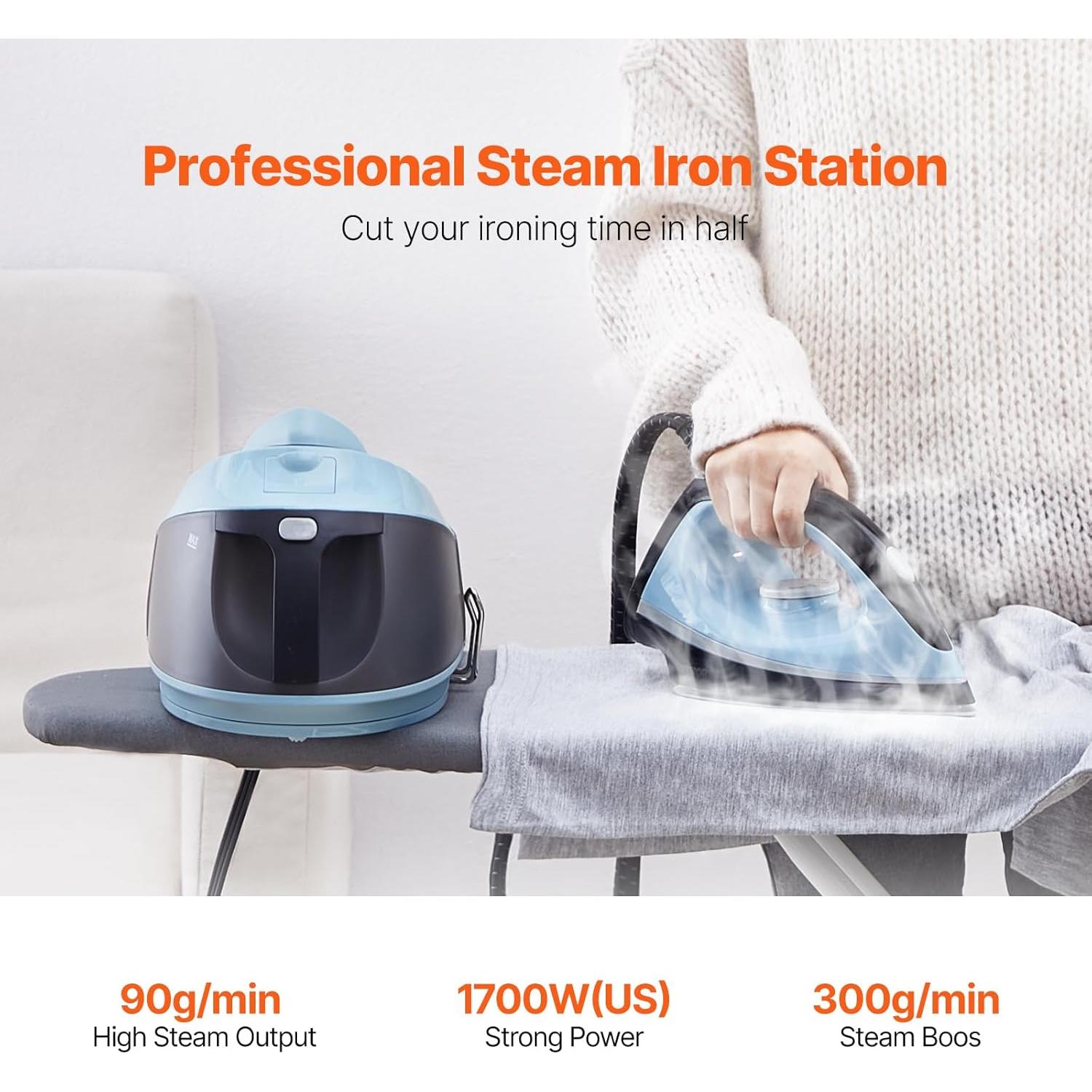 Plancha de Vapor VEVOR 1700W con Tanque 1.8L y Apagado Automático