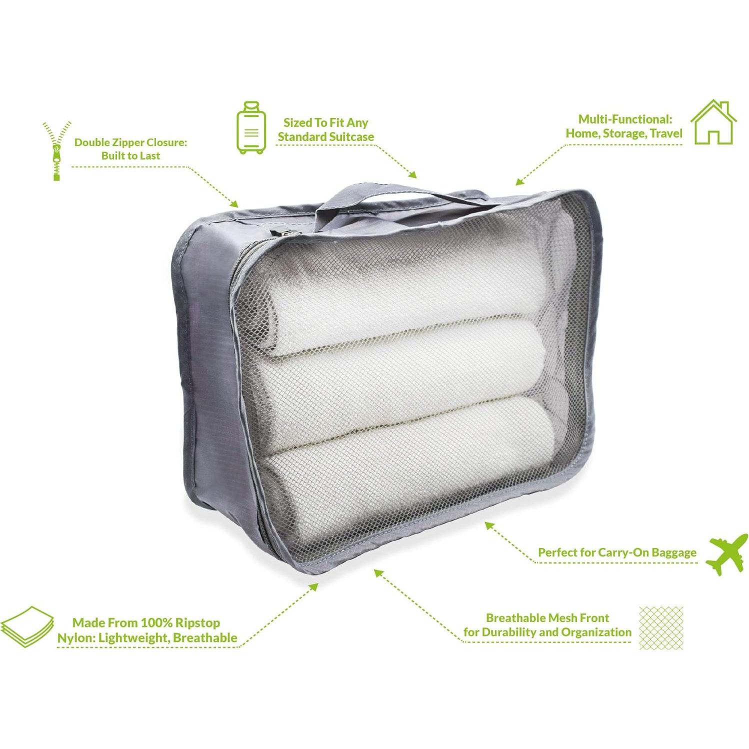 Cubes de Empaque Multiusos Rolling Nomad - 4 Piezas Gris