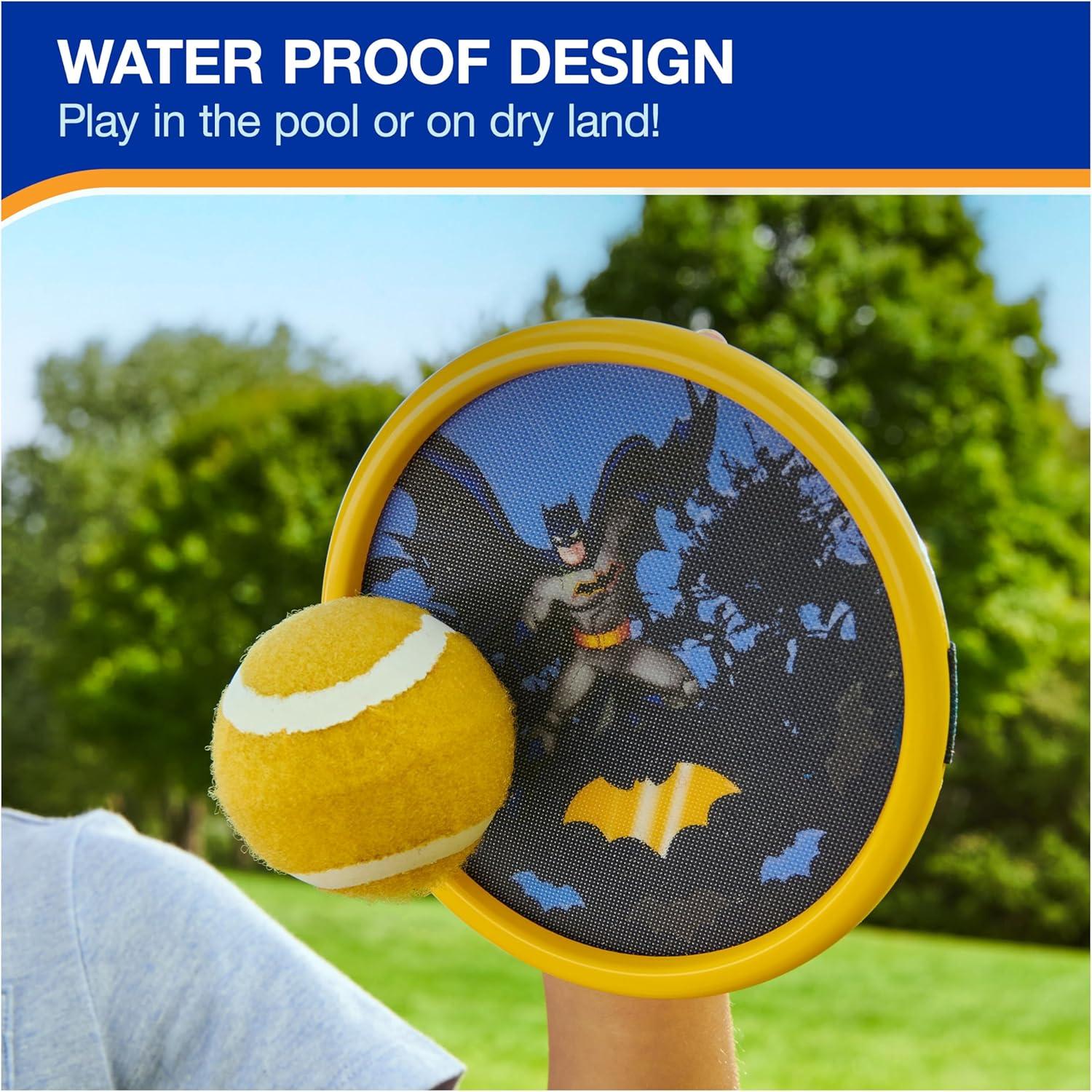 Juego de Atrapar DC Batman Swimways con 2 Paletas y 1 Pelota