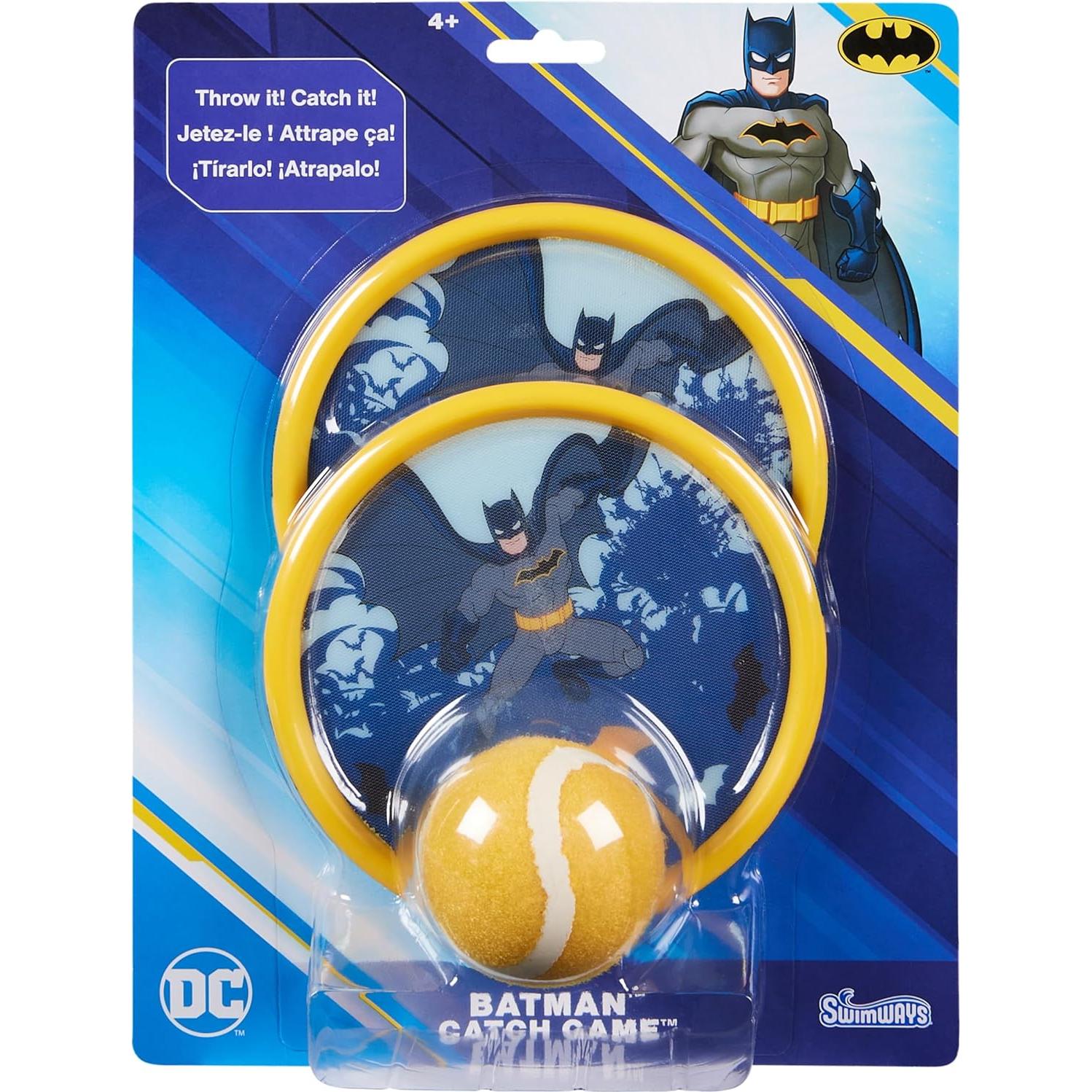 Juego de Atrapar DC Batman Swimways con 2 Paletas y 1 Pelota