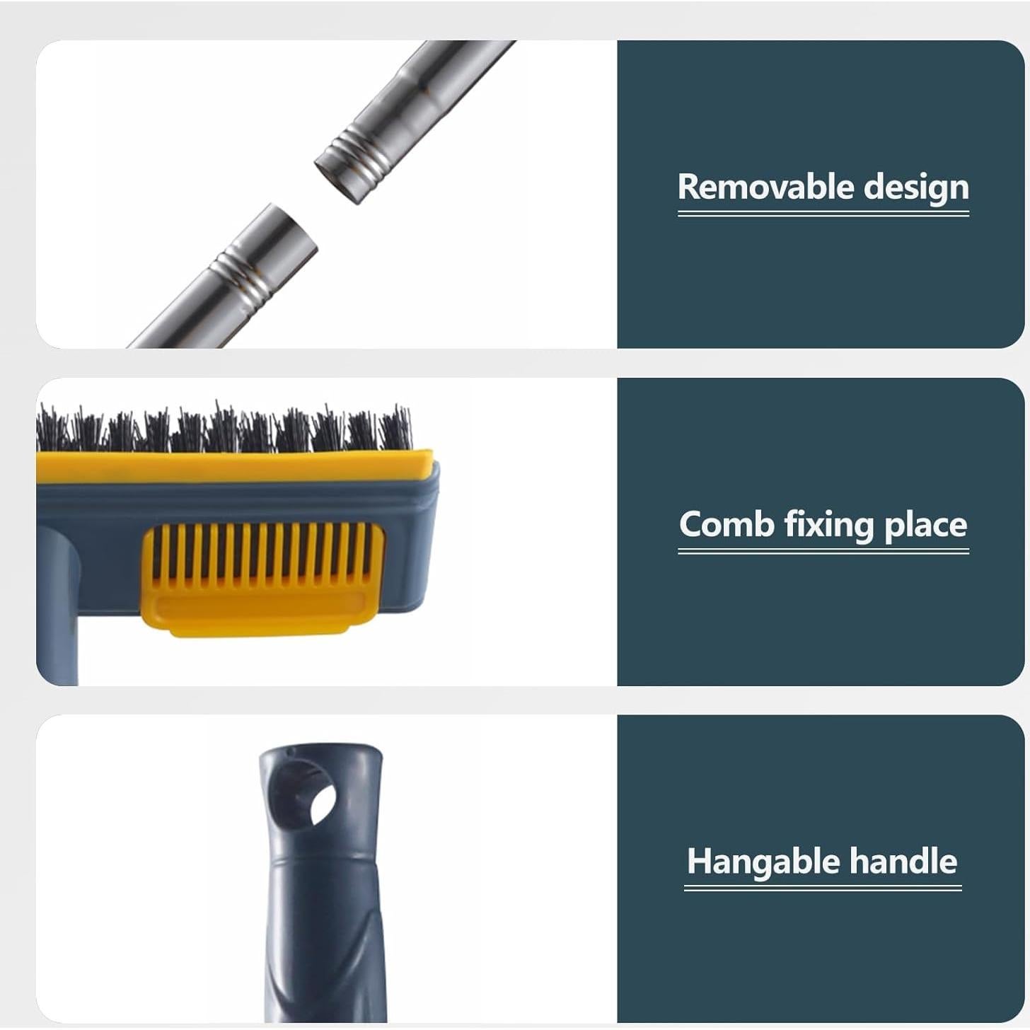 Cepillo de Fregado 2 en 1 Theiyhyu Azul con Mango Largo