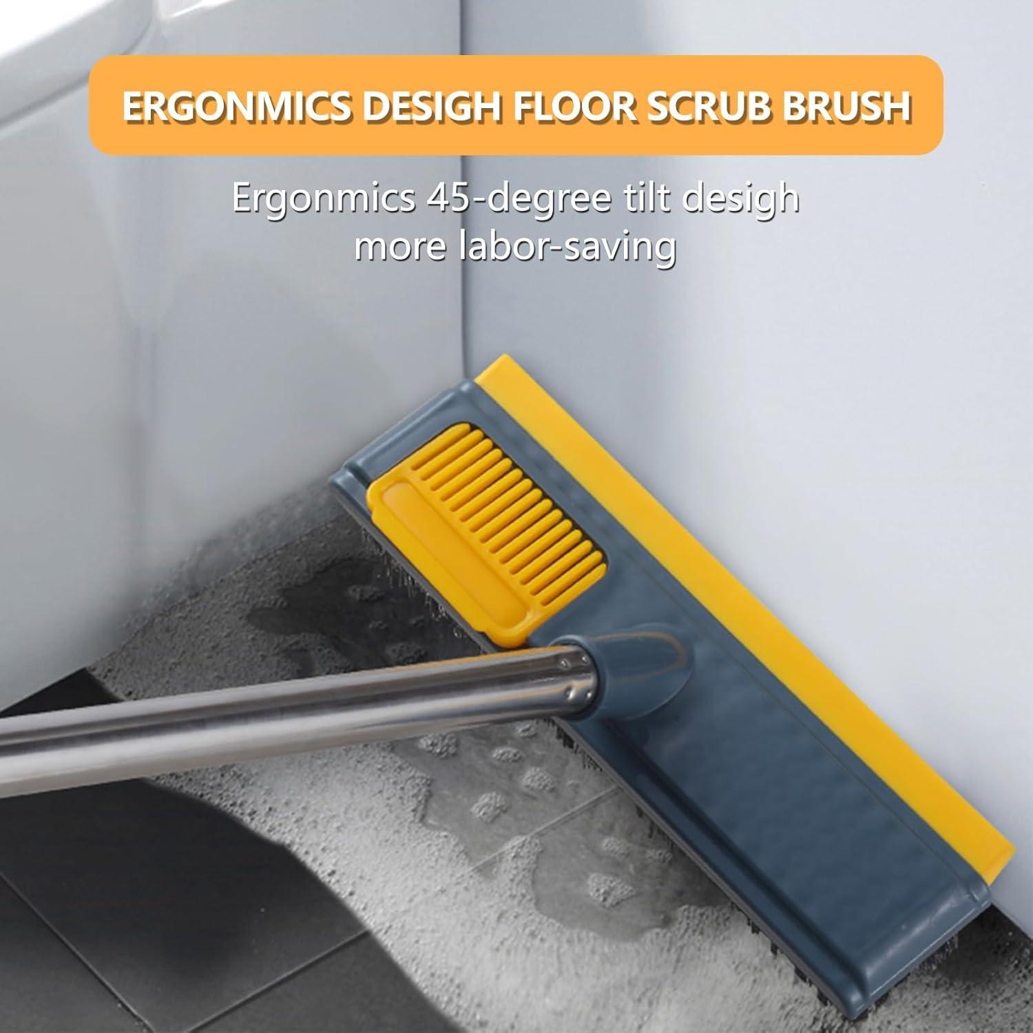 Cepillo de Fregado 2 en 1 Theiyhyu Azul con Mango Largo