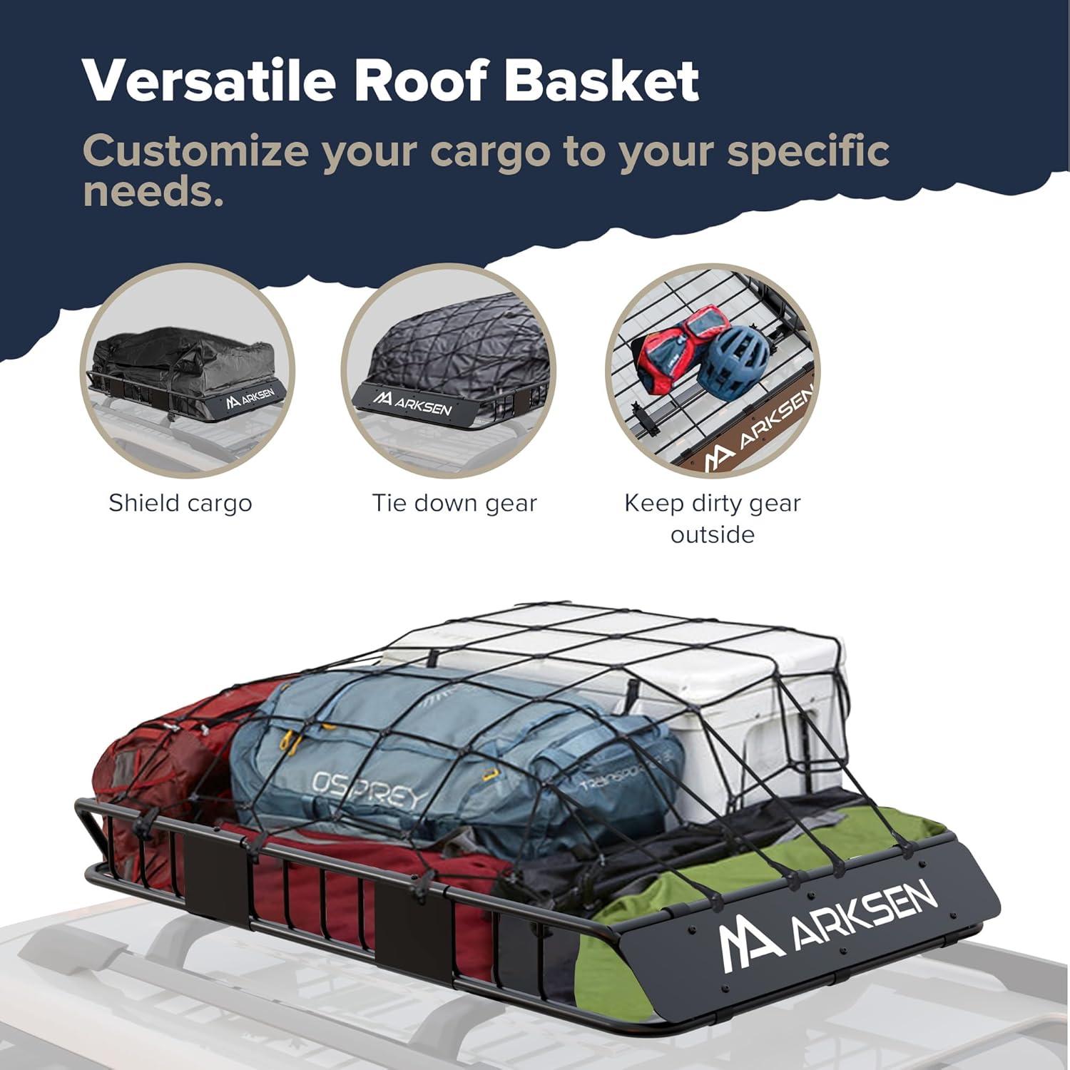 Portaequipajes ARKSEN 137 cm Universal Carga 113 kg Techo SUV