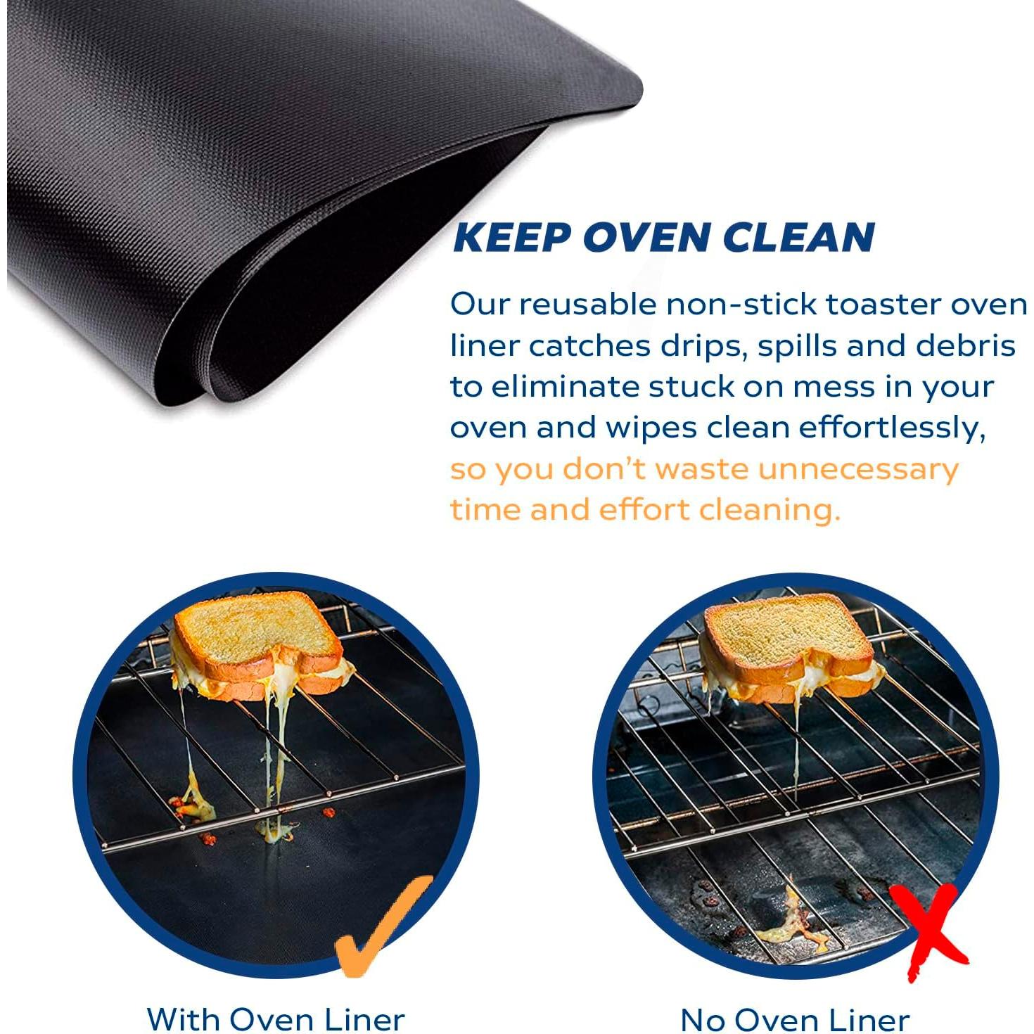 Forros Antiadherentes para Horno TOOLSSIDE 2 Pack 28x23 cm