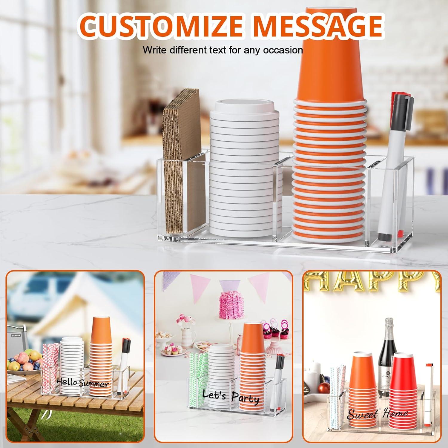 Soporte para Tazas Richboom Doble Transparente 27.5x11x9cm