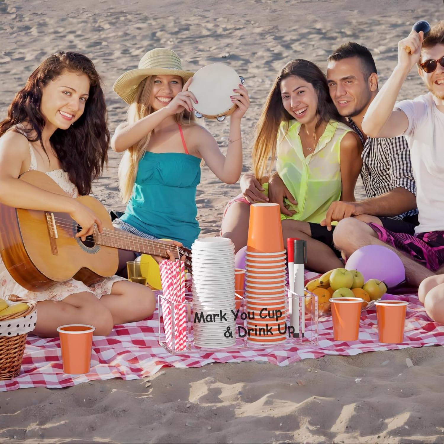 Soporte para Tazas Richboom Doble Transparente 27.5x11x9cm