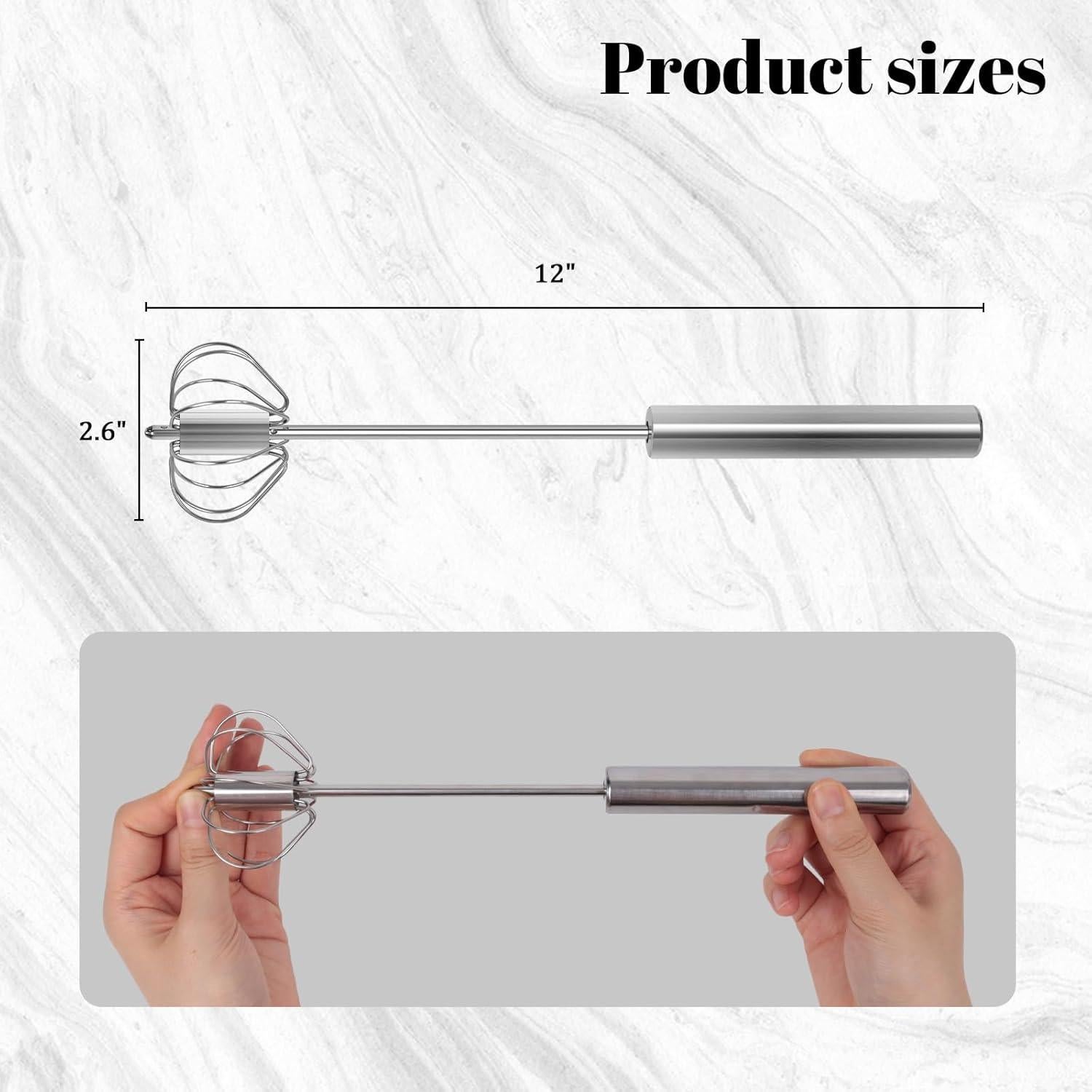 Batidor Semiautomático de Acero Inoxidable HANSGO 30.48cm