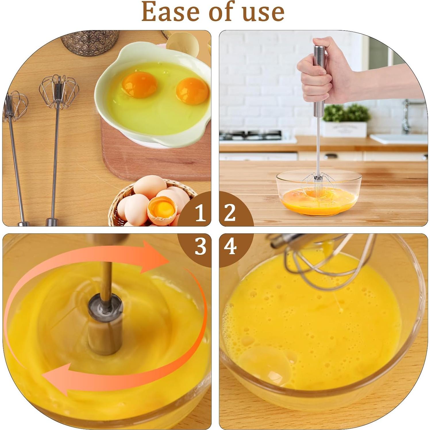 Batidor Semiautomático de Acero Inoxidable HANSGO 30.48cm