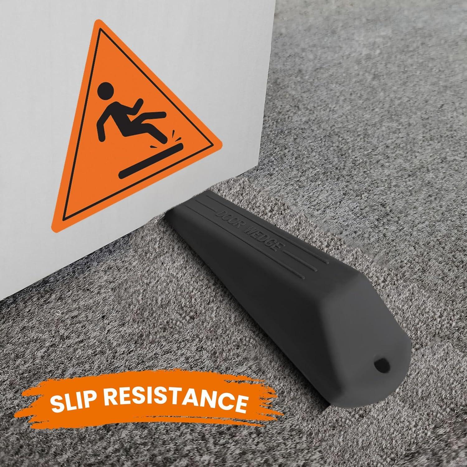 Topes de puerta de goma UNS Essentials, paquete de 5, antideslizantes