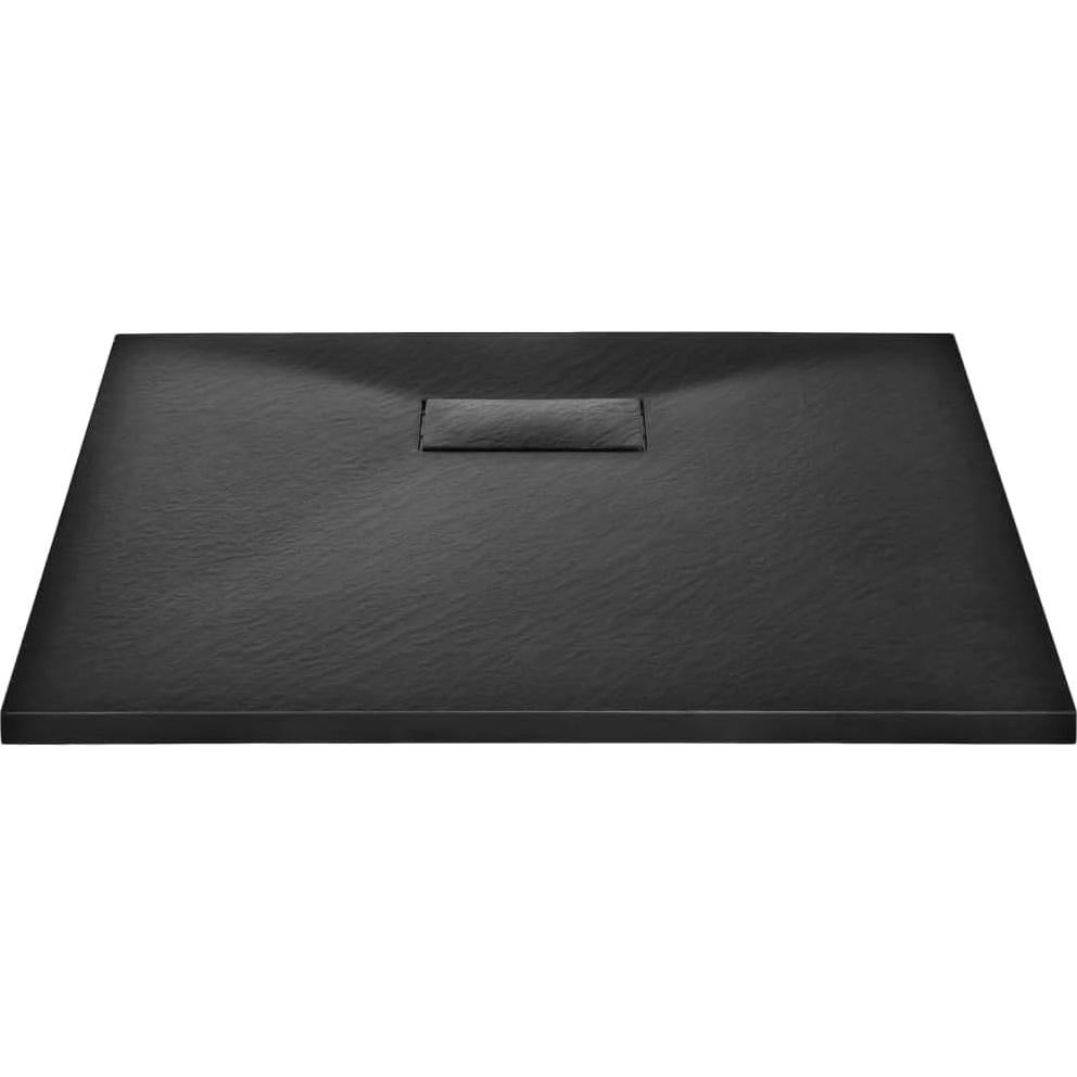 Base de Ducha vidaXL 80x80 cm Antideslizante Negro SMC