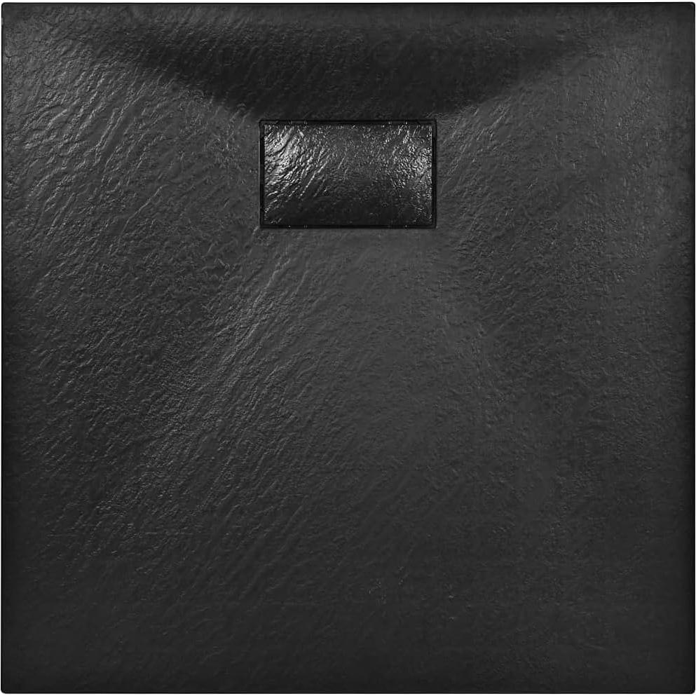 Base de Ducha vidaXL 80x80 cm Antideslizante Negro SMC