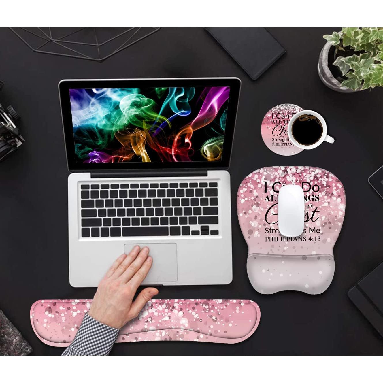 Conjunto Reposamuñecas Ergonómico ERWYTYIOI con Posavasos