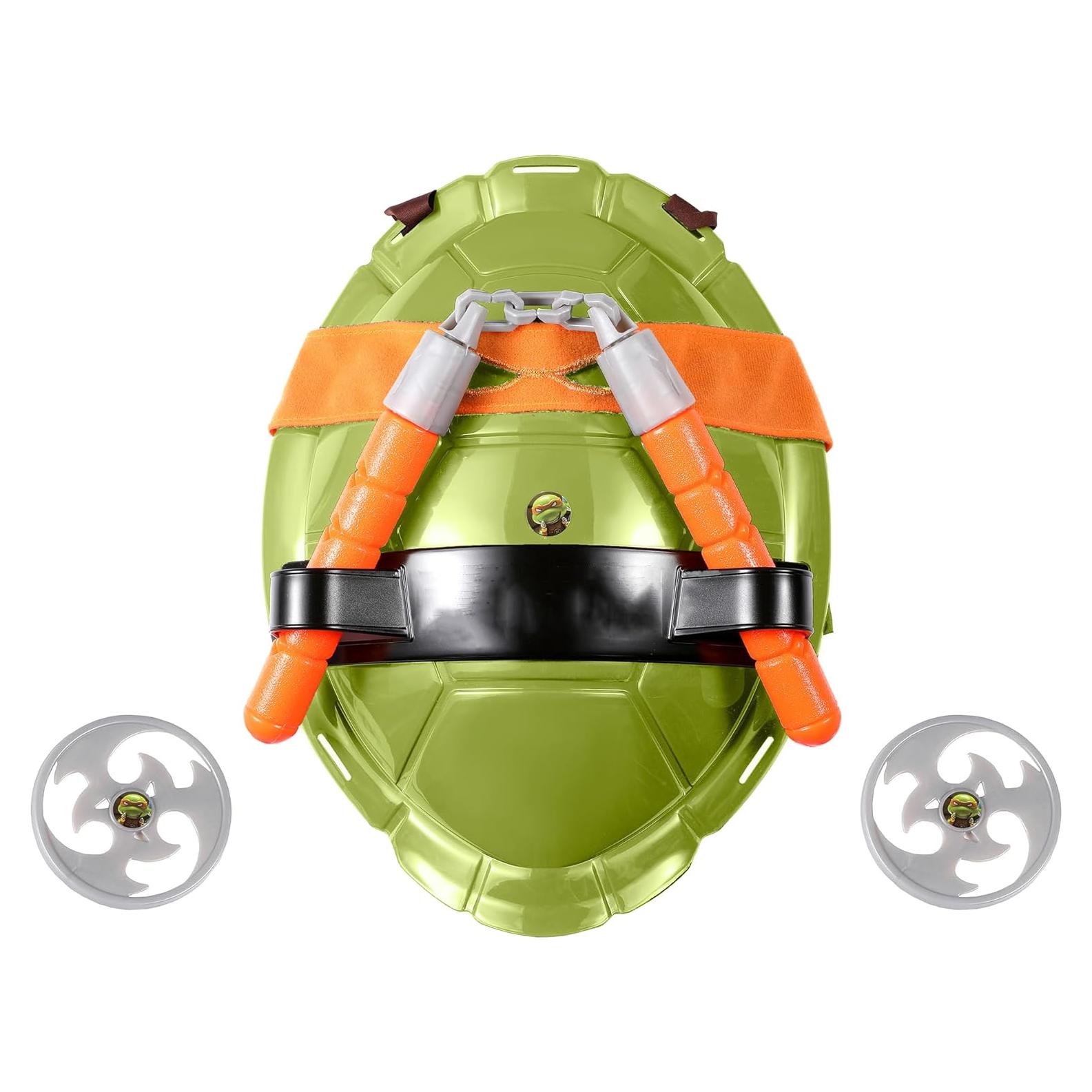 Disfraz de Ninja Superhéroe Naranja con Armas y Máscara