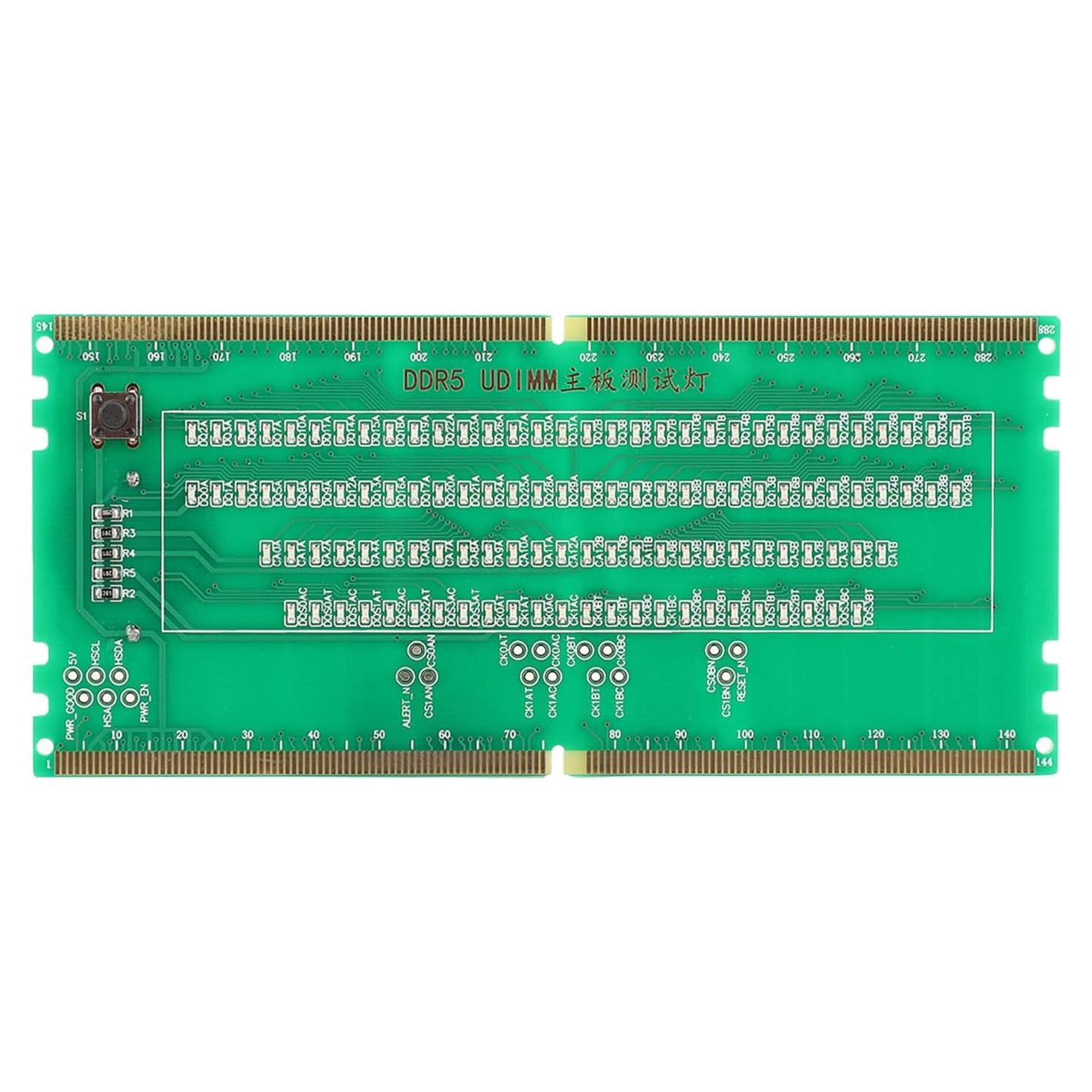 Tarjeta de prueba RAM DDR5 Leapiture con luces LED portátil