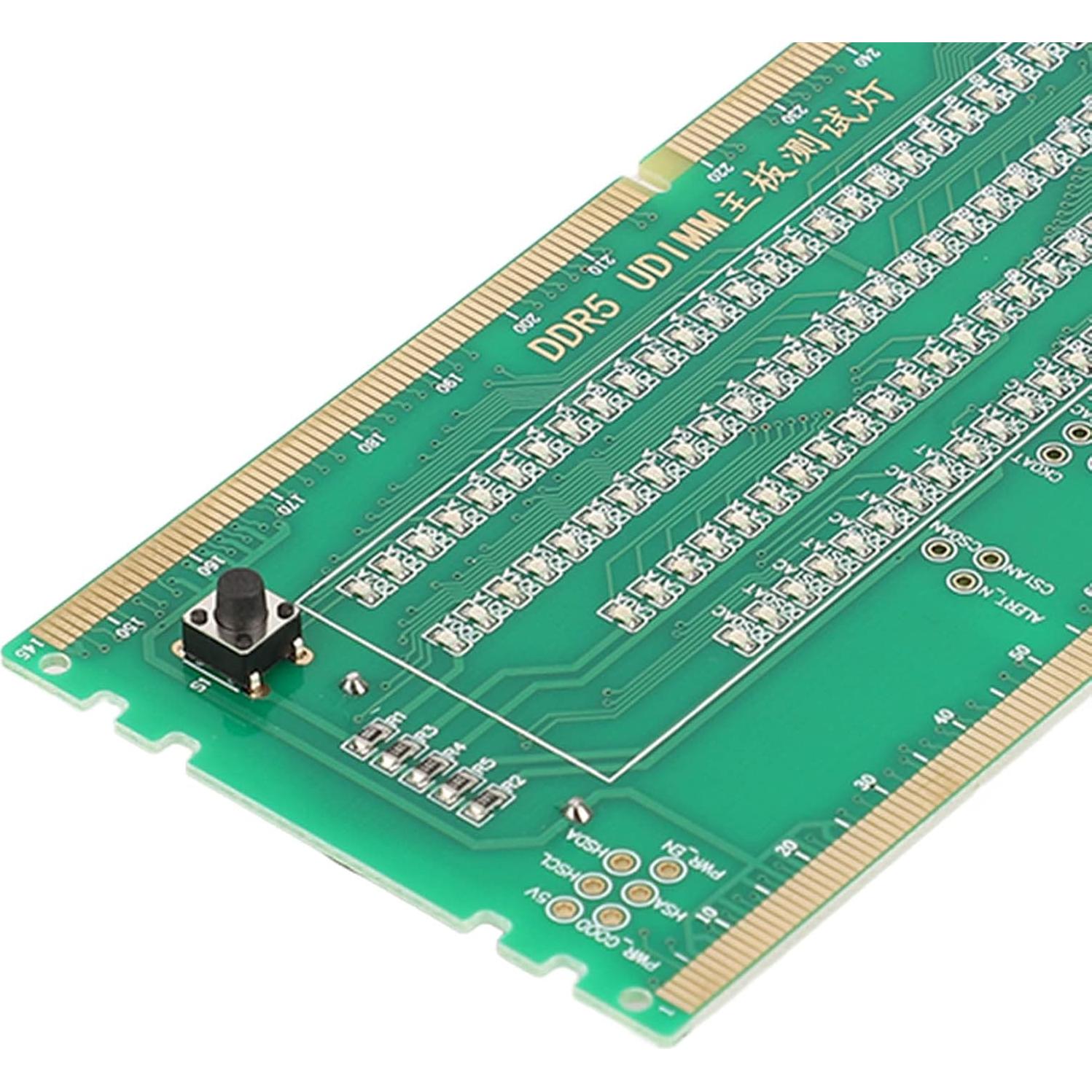 Tarjeta de prueba RAM DDR5 Leapiture con luces LED portátil