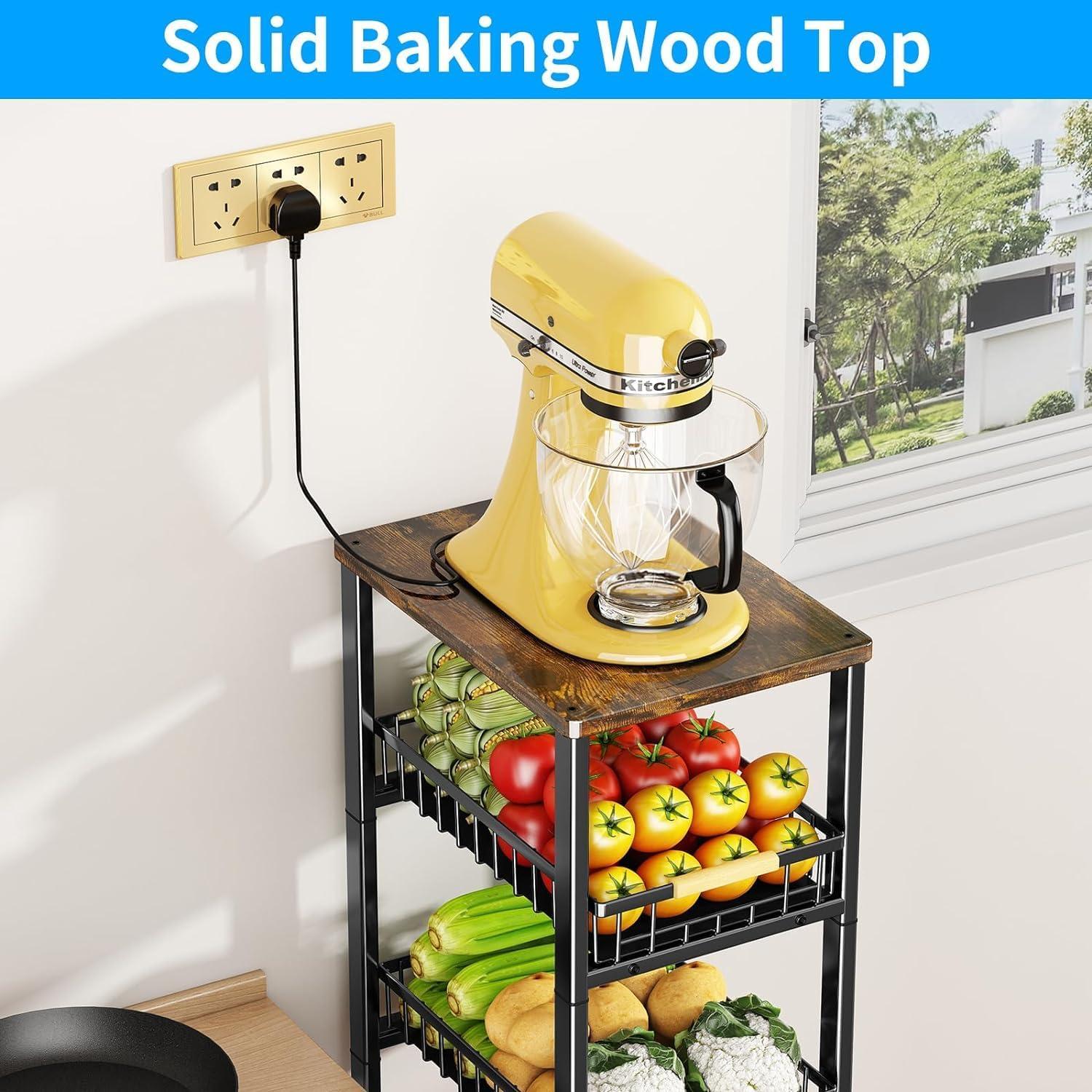 Cesta de Almacenamiento de Frutas y Verduras Miyawell 4 Niveles