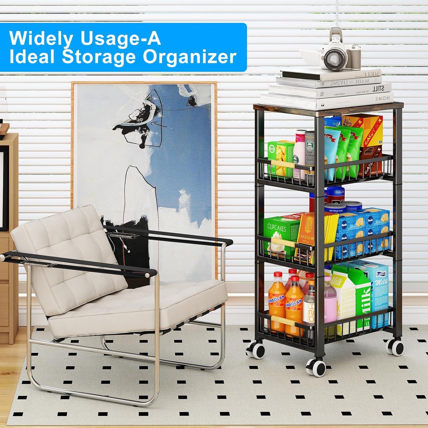 Cesta de Almacenamiento de Frutas y Verduras Miyawell 4 Niveles