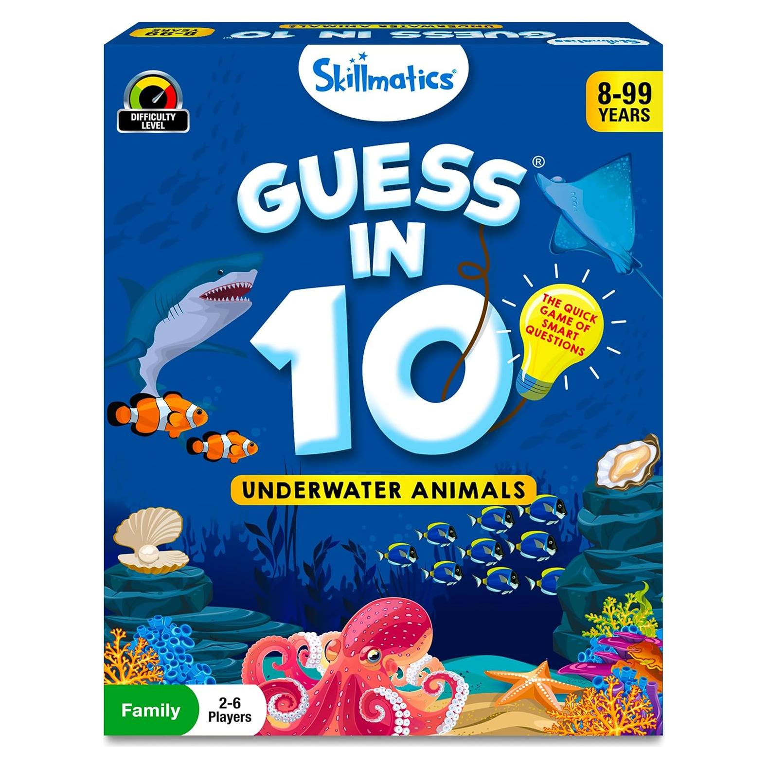 Skillmatics Adivina en 10 Animales Acuáticos - Juego Familiar