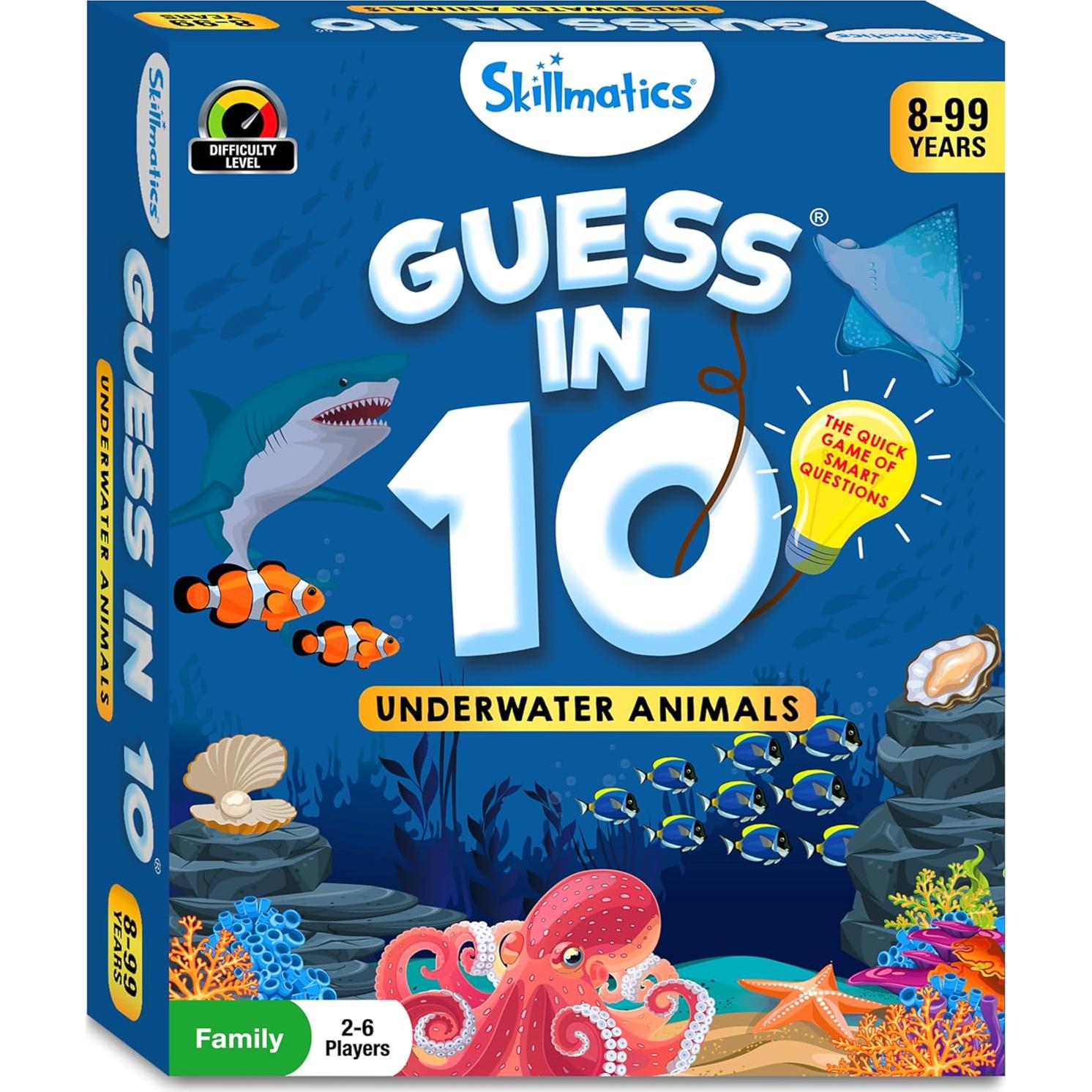 Skillmatics Adivina en 10 Animales Acuáticos - Juego Familiar