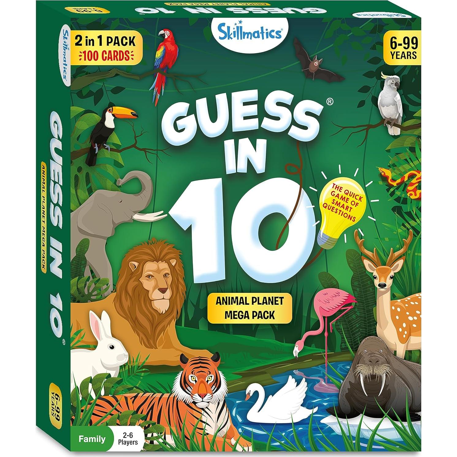 Skillmatics Adivina en 10 Animales Megapack - Juego Familiar