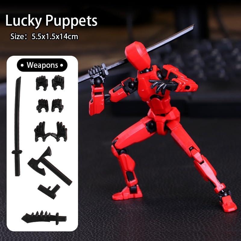 Figura de Acción Titan 13 Robot Rojo 3D con Joints Móviles