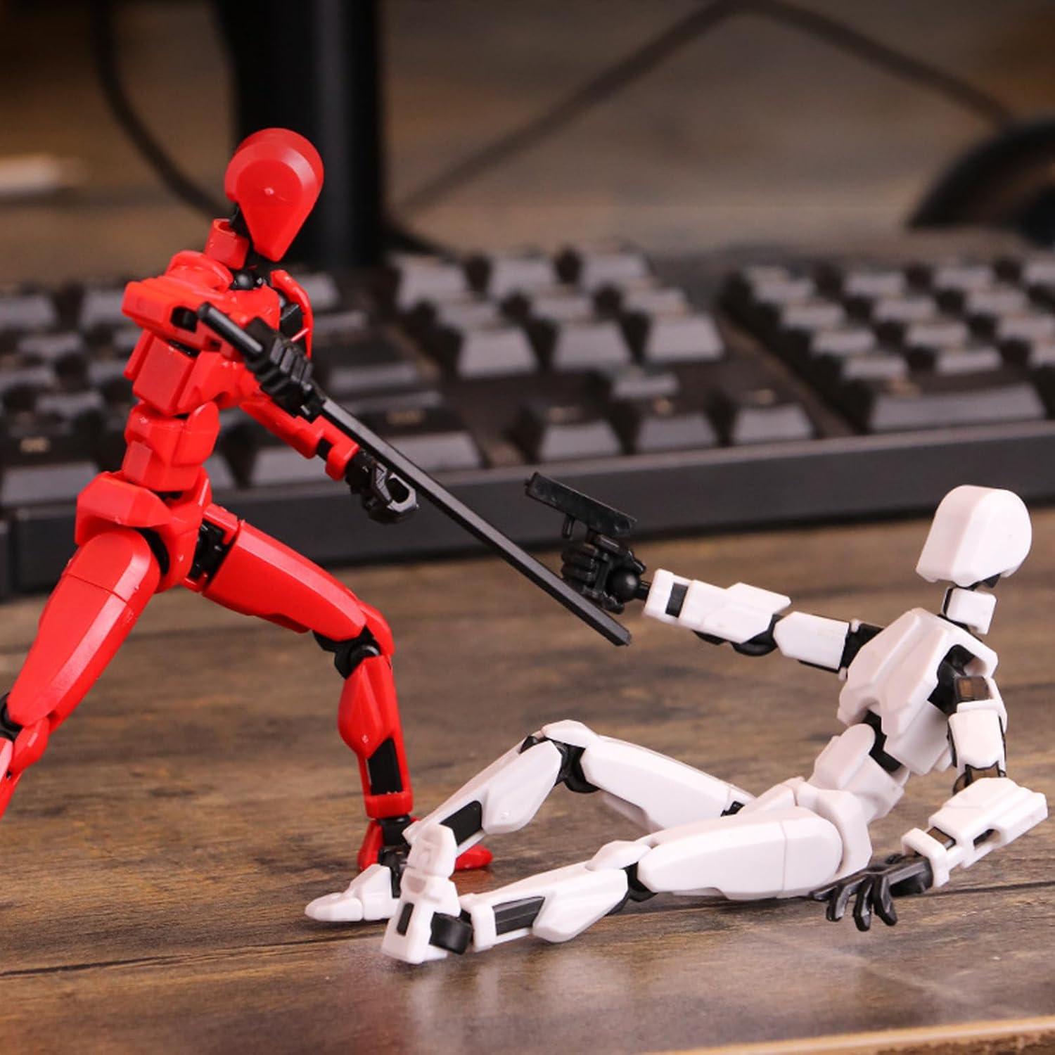 Figura de Acción Titan 13 Robot Rojo 3D con Joints Móviles