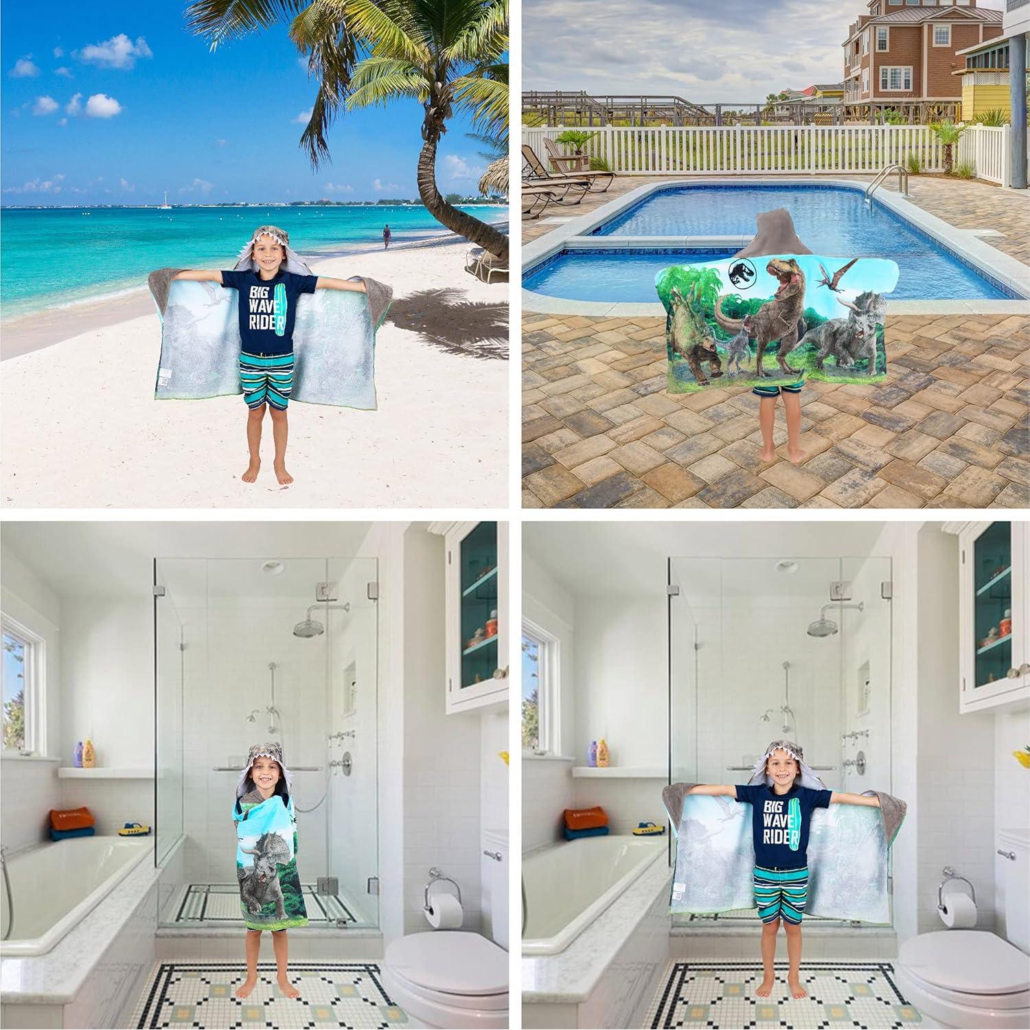 Toalla con Capucha Jurassic World Franco 61x127 cm Algodón