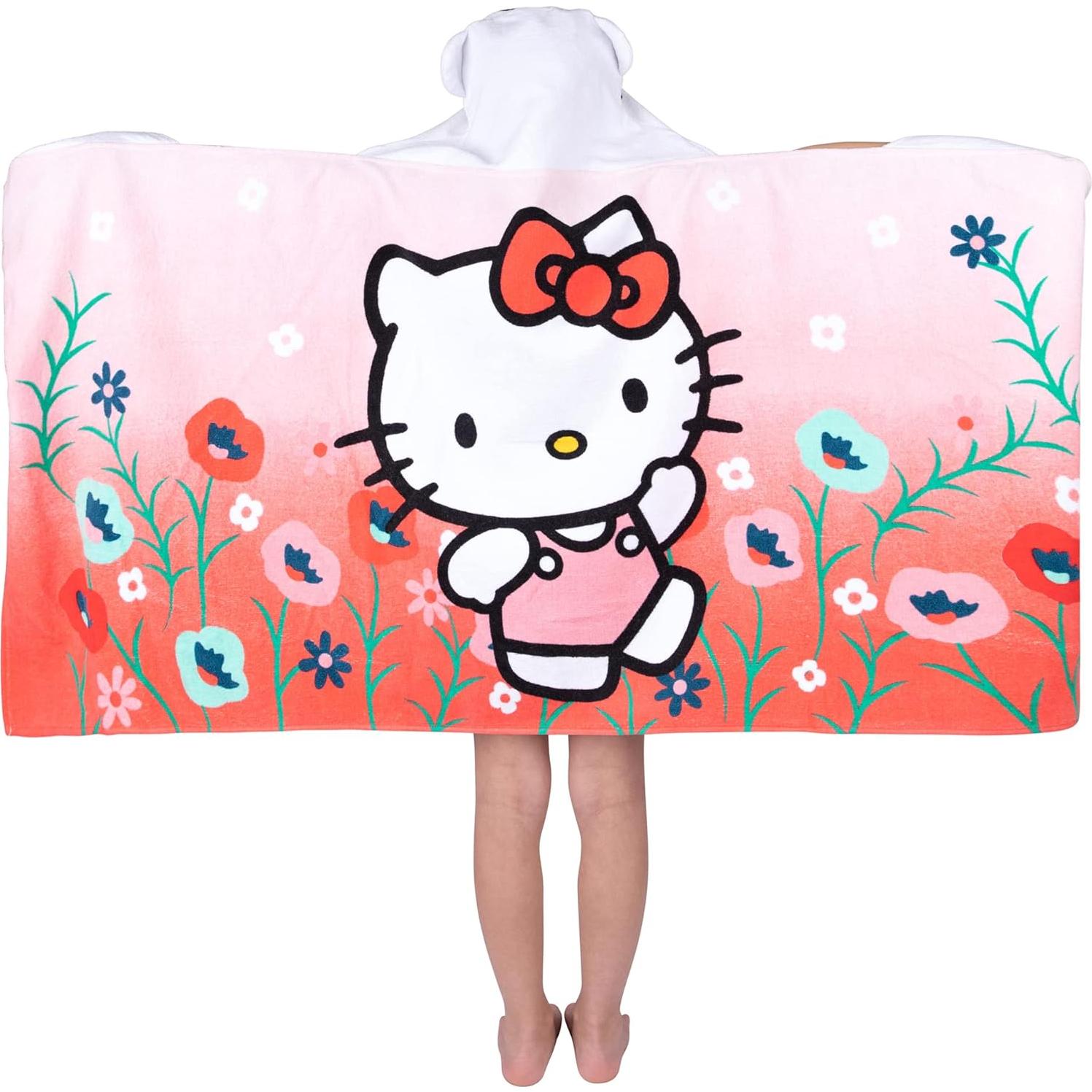 Toalla con Capucha de Algodón Hello Kitty 61x127 cm Franco