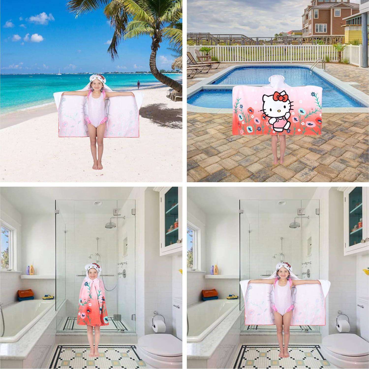 Toalla con Capucha de Algodón Hello Kitty 61x127 cm Franco