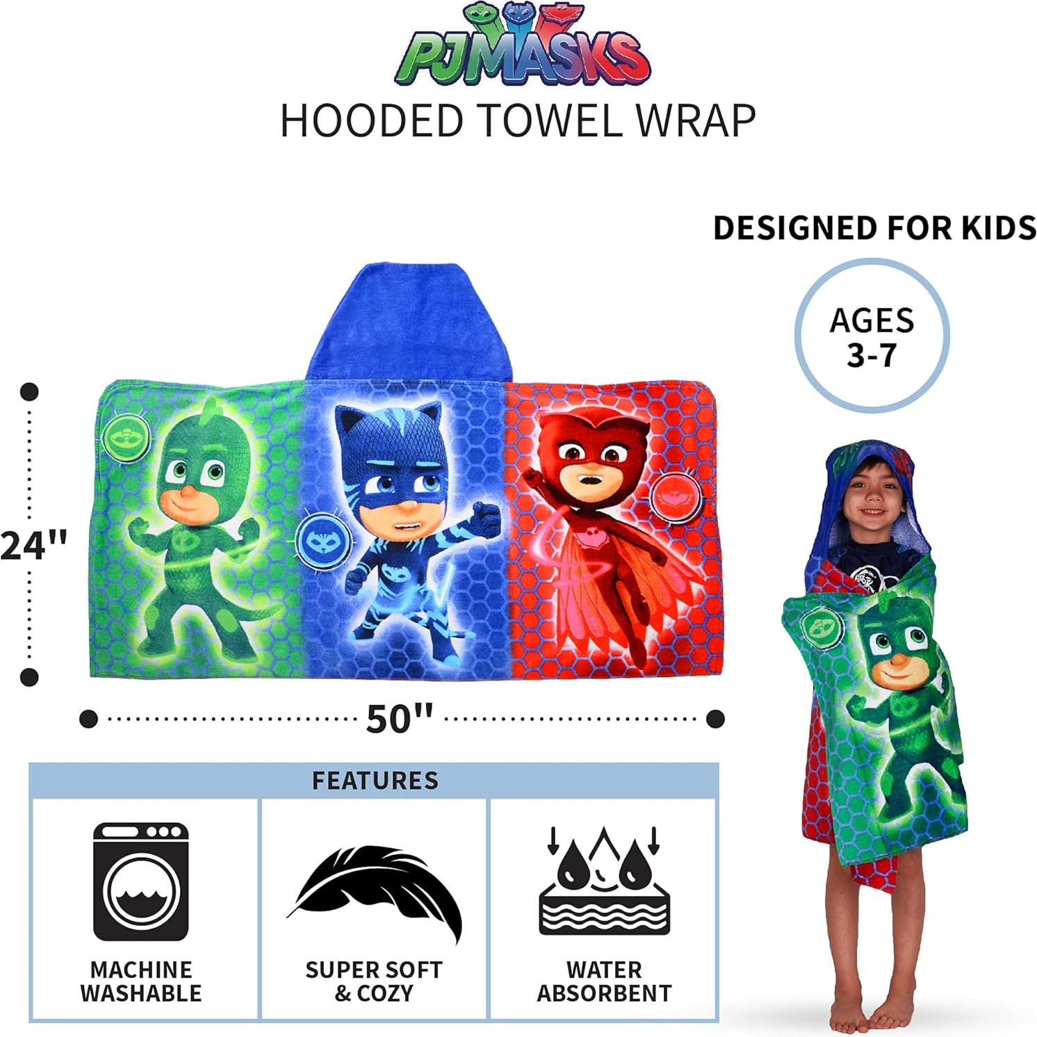 Toalla con capucha PJ Masks de algodón 61x127 cm Franco