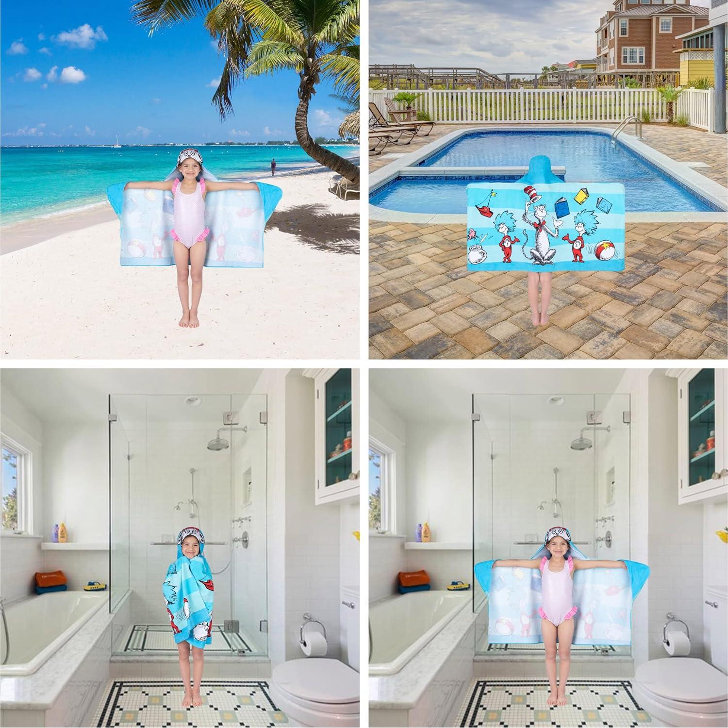 Toalla con capucha Dr. Seuss 61x127 cm para baño y playa