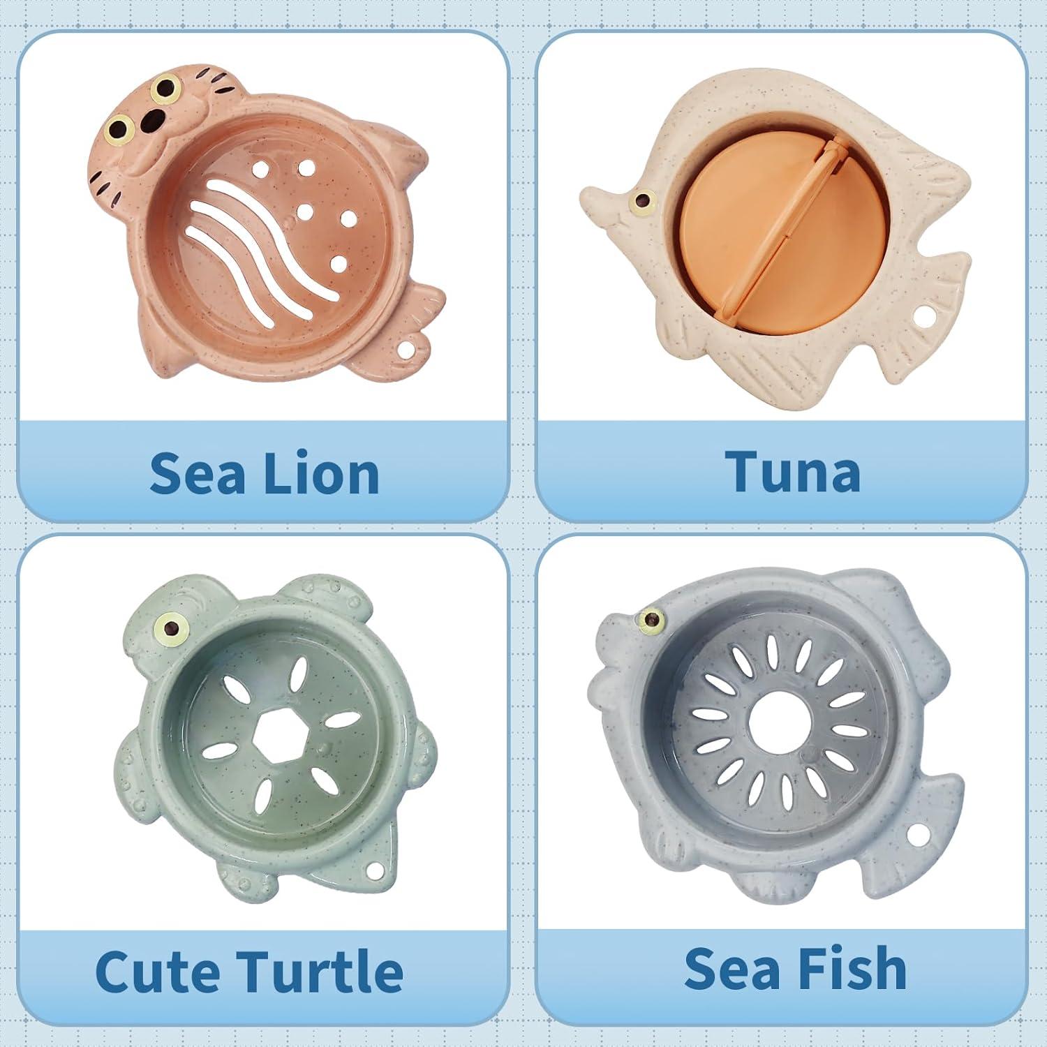 Set de Juguetes de Baño LZZAPJ para Bebés 6-12 Meses