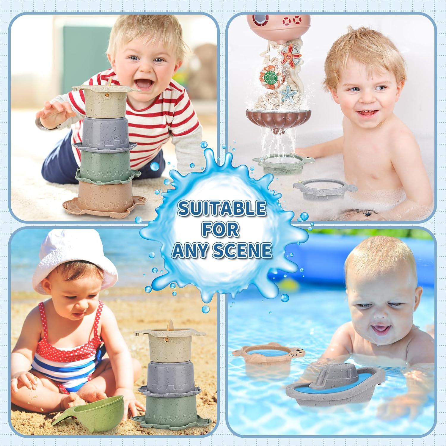 Set de Juguetes de Baño LZZAPJ para Bebés 6-12 Meses