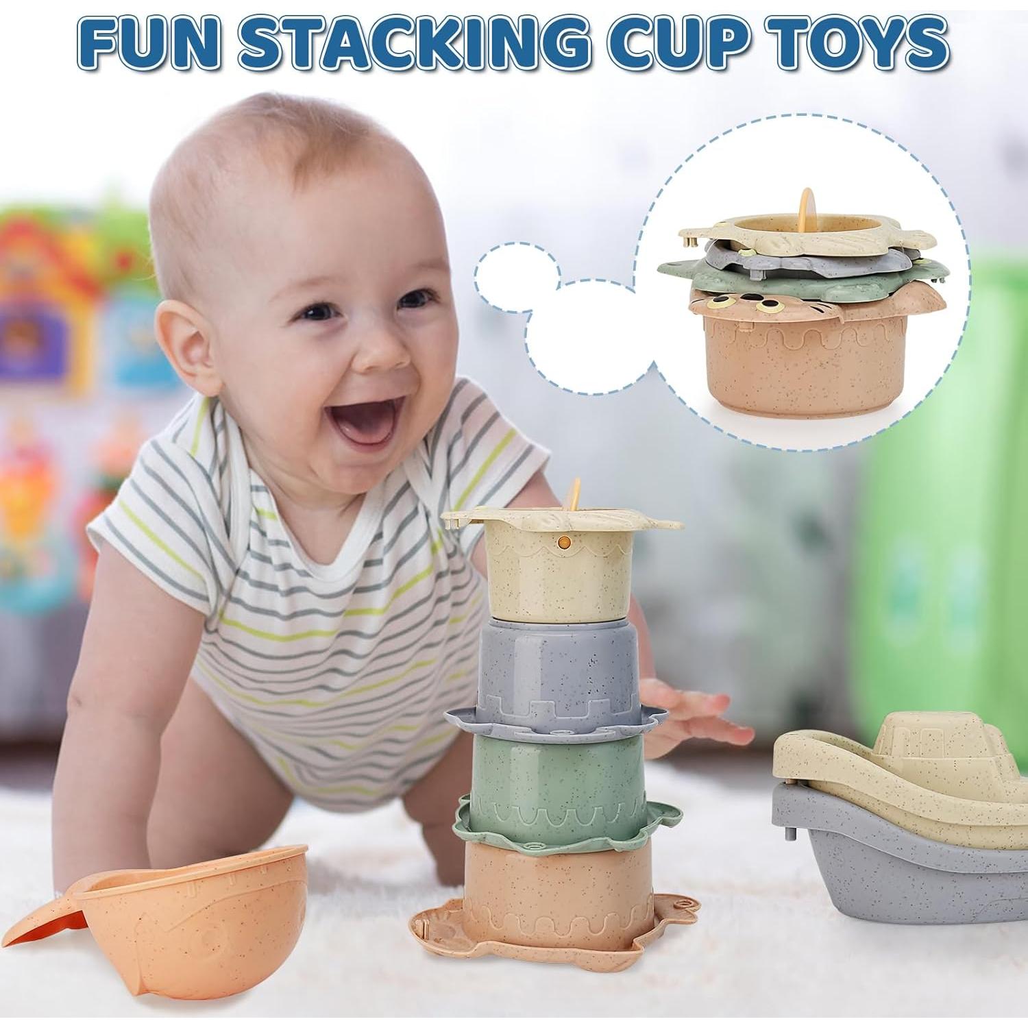 Set de Juguetes de Baño LZZAPJ para Bebés 6-12 Meses