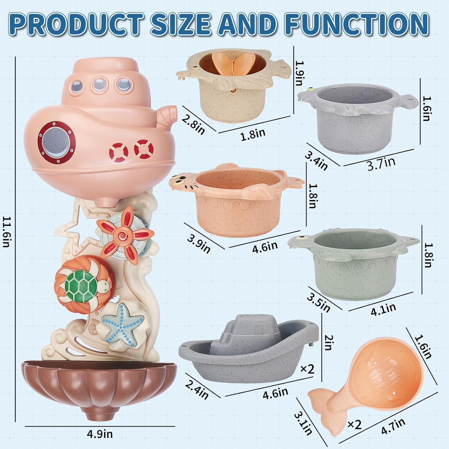 Set de Juguetes de Baño LZZAPJ para Bebés 6-12 Meses