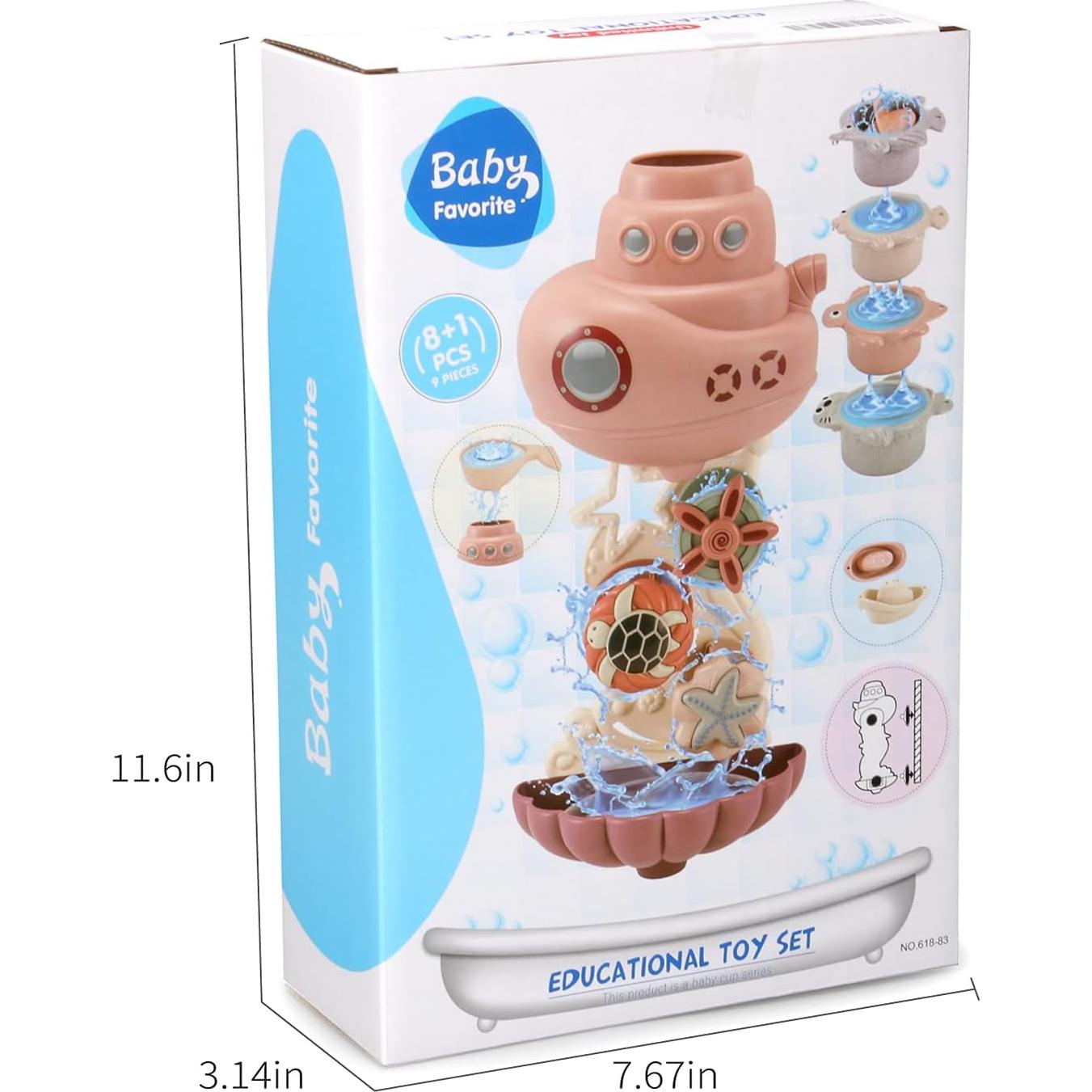 Set de Juguetes de Baño LZZAPJ para Bebés 6-12 Meses