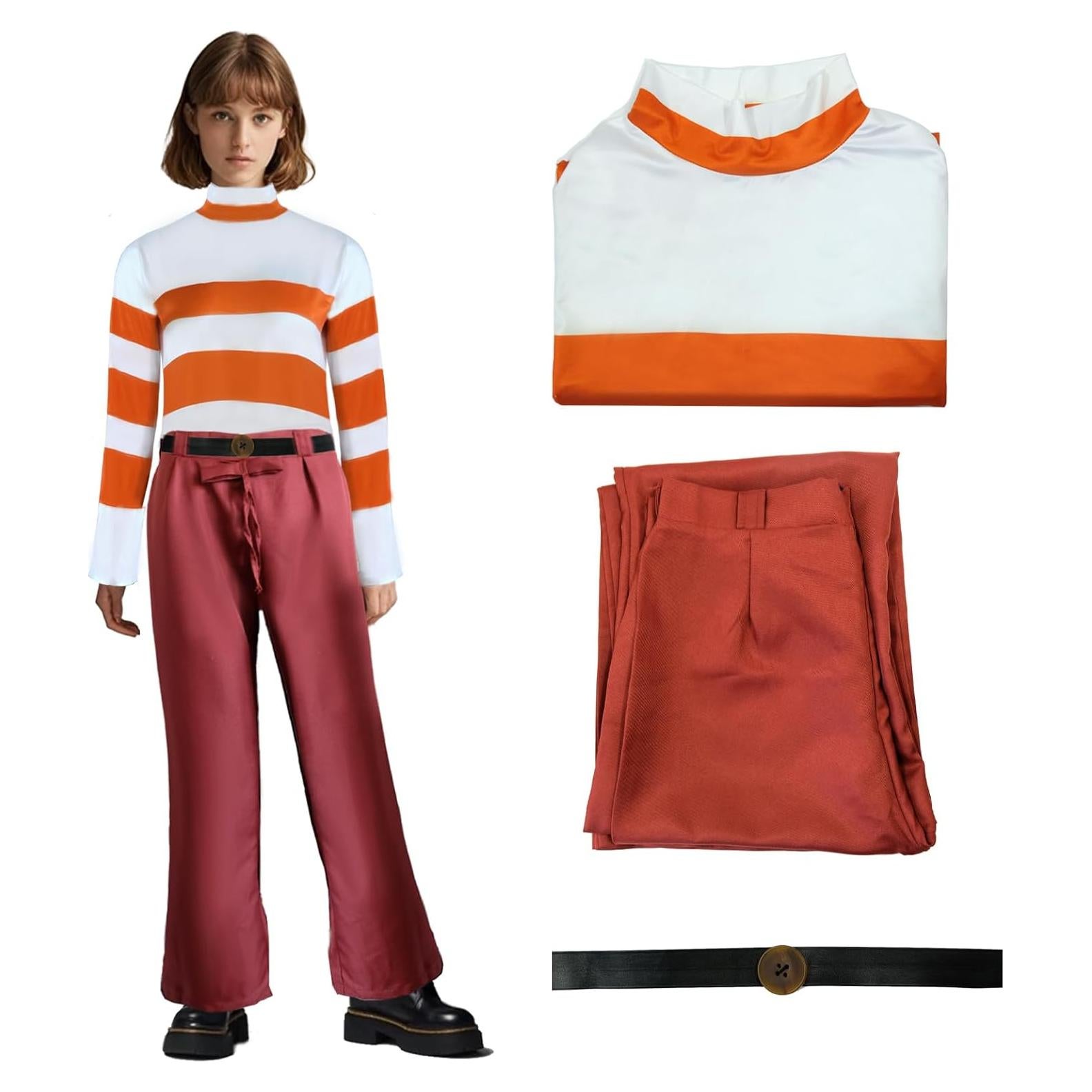 Disfraz de Cosplay para Mujeres FINASKASU - Camiseta, Pantalones y Cinturón