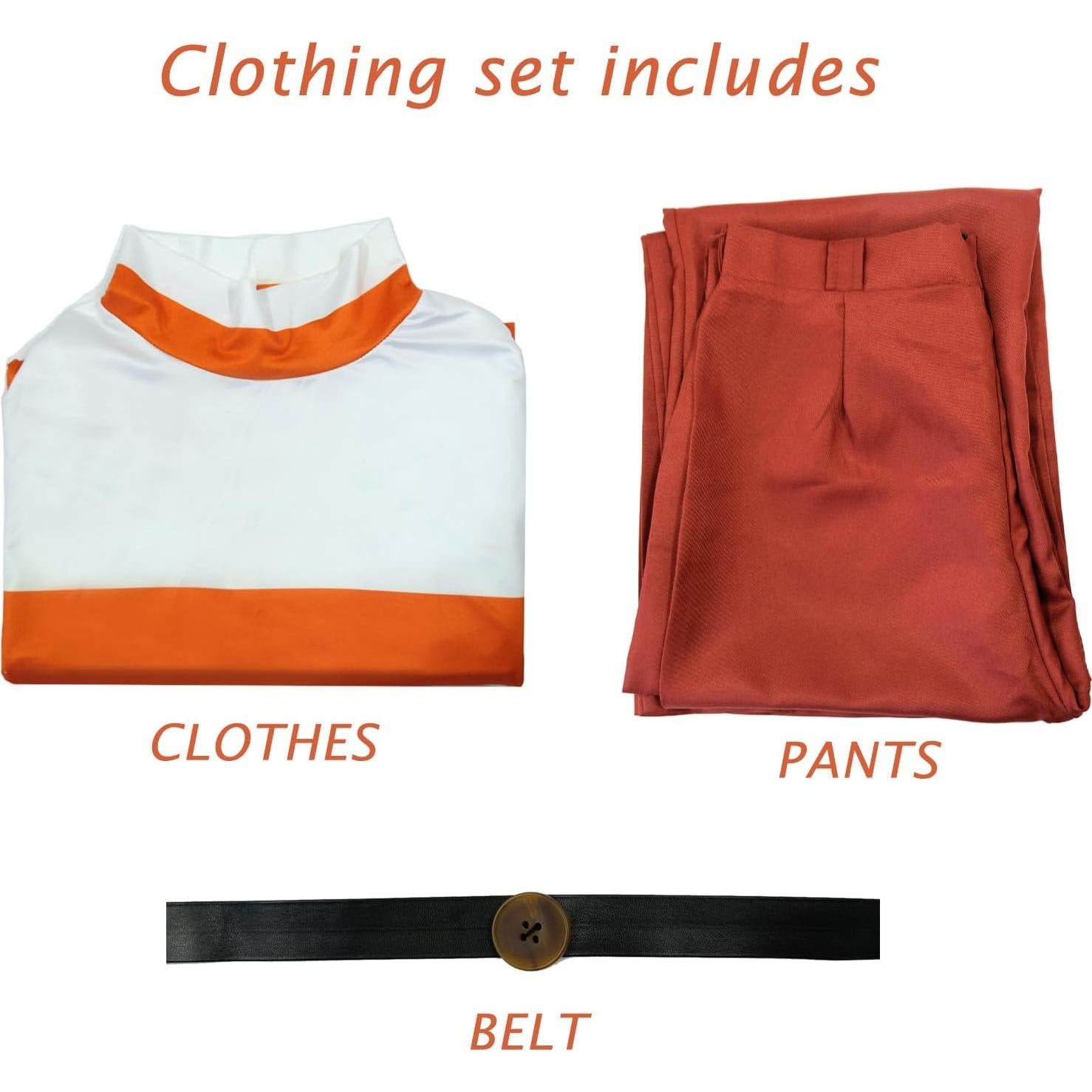 Disfraz de Cosplay para Mujeres FINASKASU - Camiseta, Pantalones y Cinturón