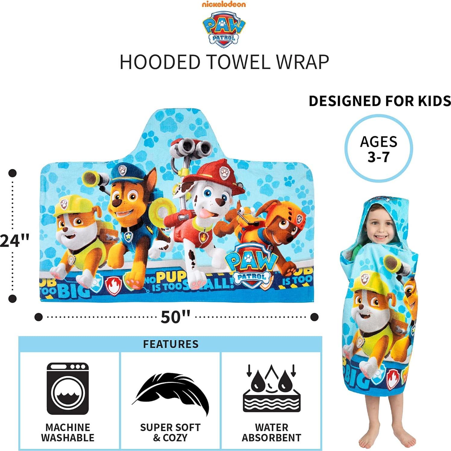 Toalla con Capucha Franco Paw Patrol 61x127 cm Multicolor