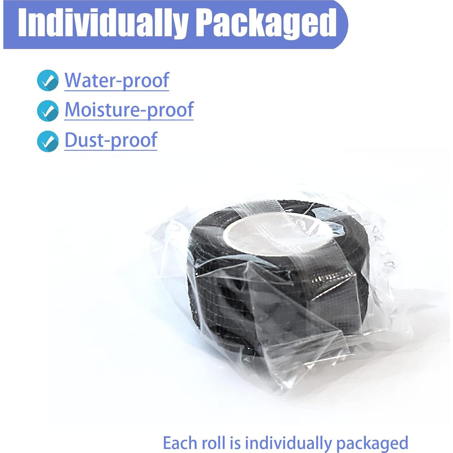 Paquete de 9 Vendas Autoadhesivas Gondiane 2.54 cm x 4.57 m Negro