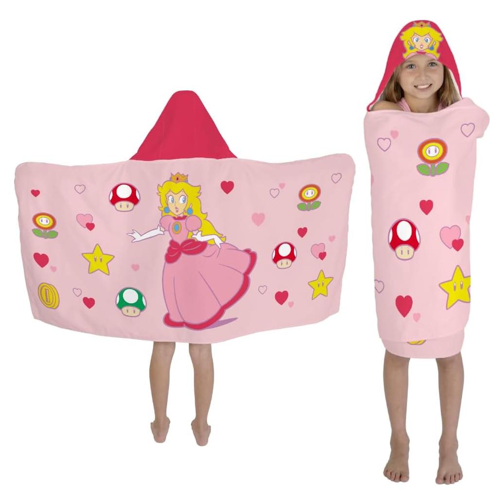 Toalla con Capucha Princesa Peach Franco 61x127 cm Algodón