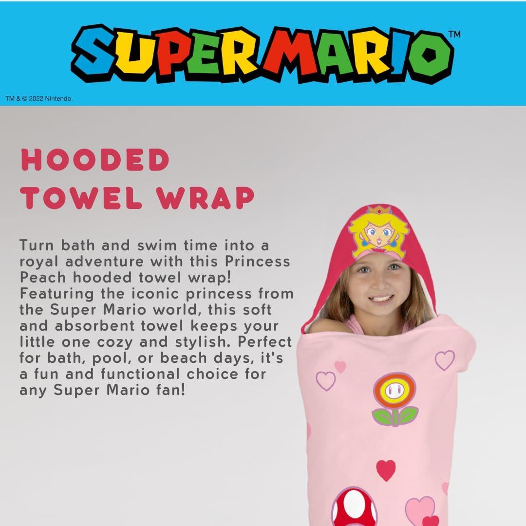 Toalla con Capucha Princesa Peach Franco 61x127 cm Algodón
