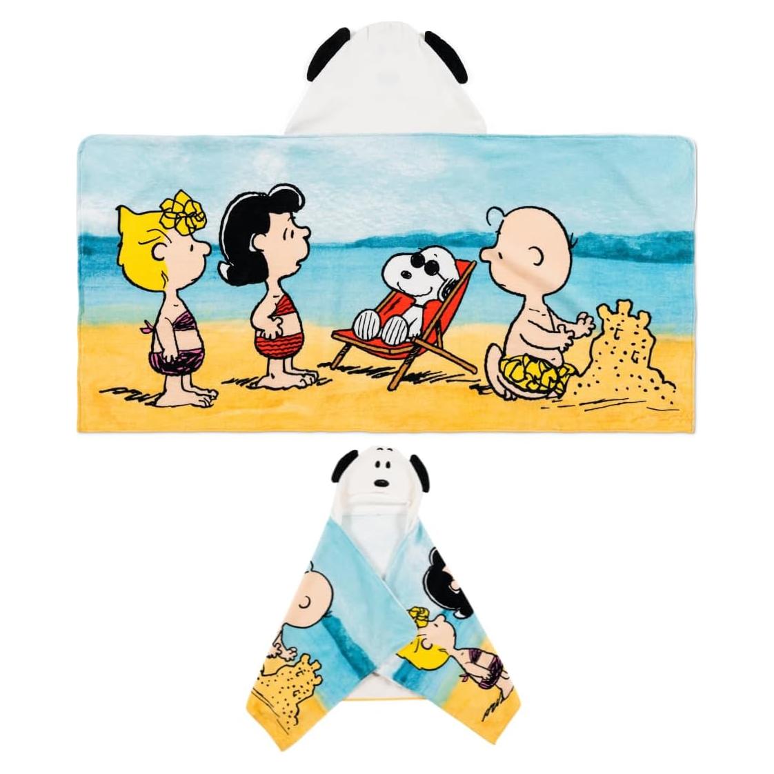 Toalla con Capucha Franco Peanuts 100% Algodón 61x127 cm