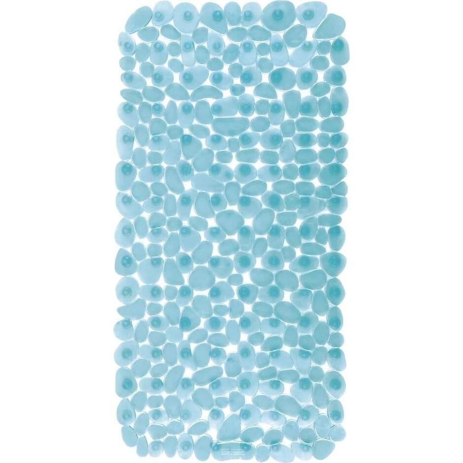 Alfombrilla de Baño Antideslizante iDesign Pebblz 34.9x67.3cm Azul