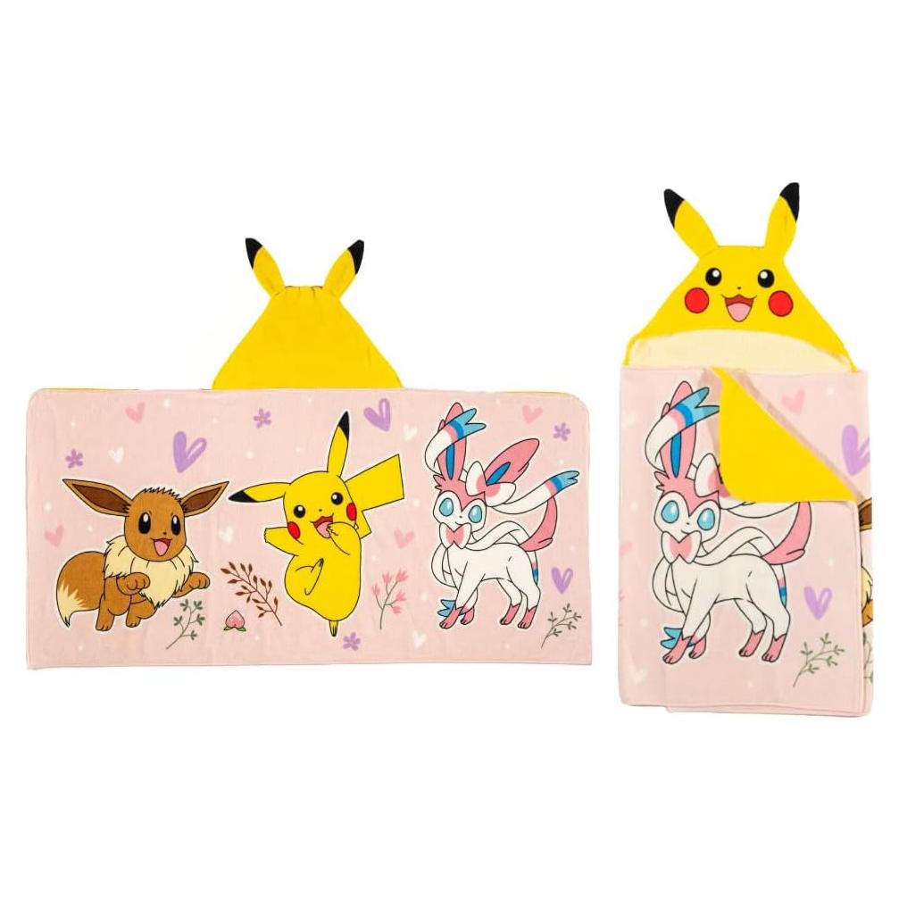 Toalla con Capucha Pokémon Franco 61x127 cm Rosa Niña
