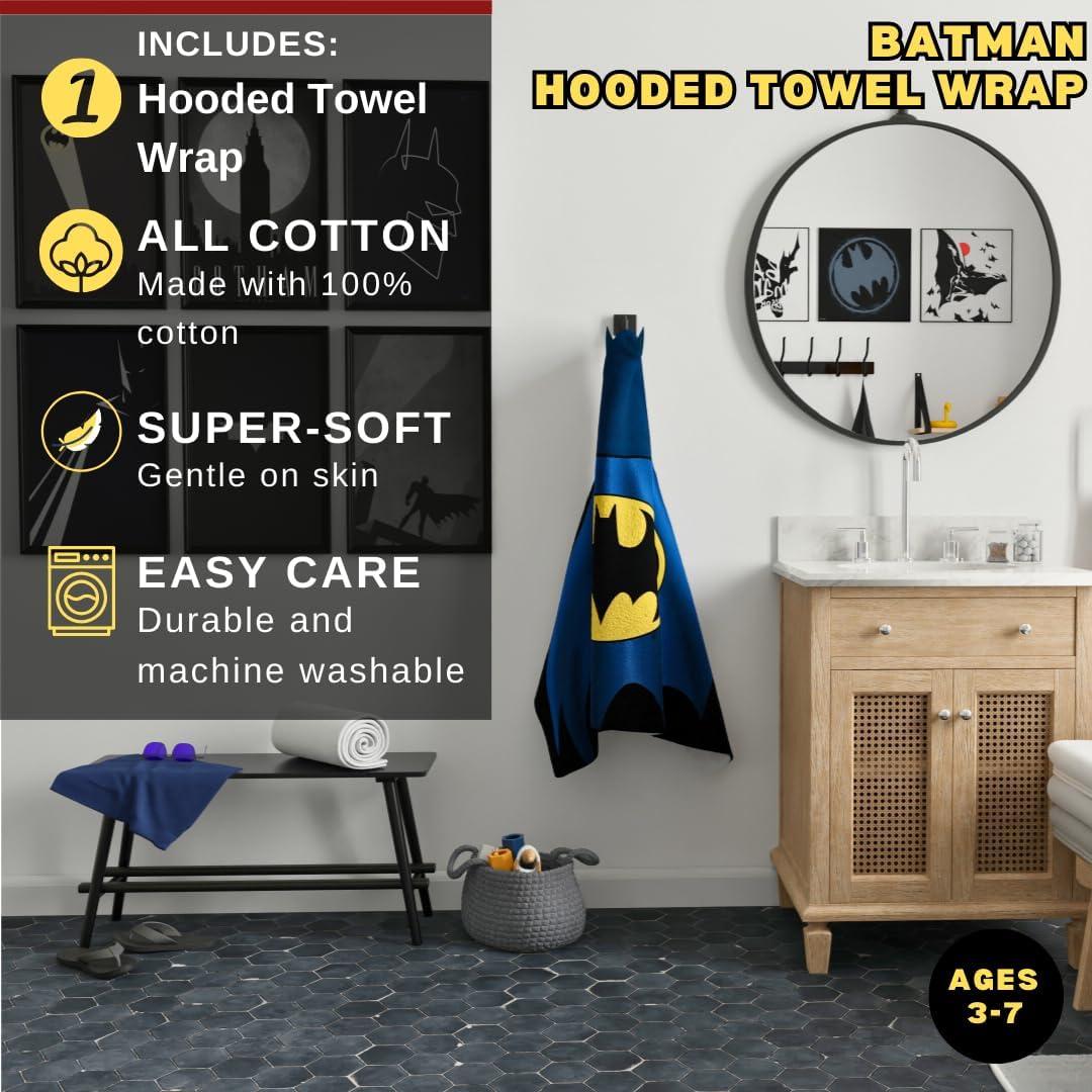 Toalla con Capucha Batman Franco 61x127 cm Algodón Suave