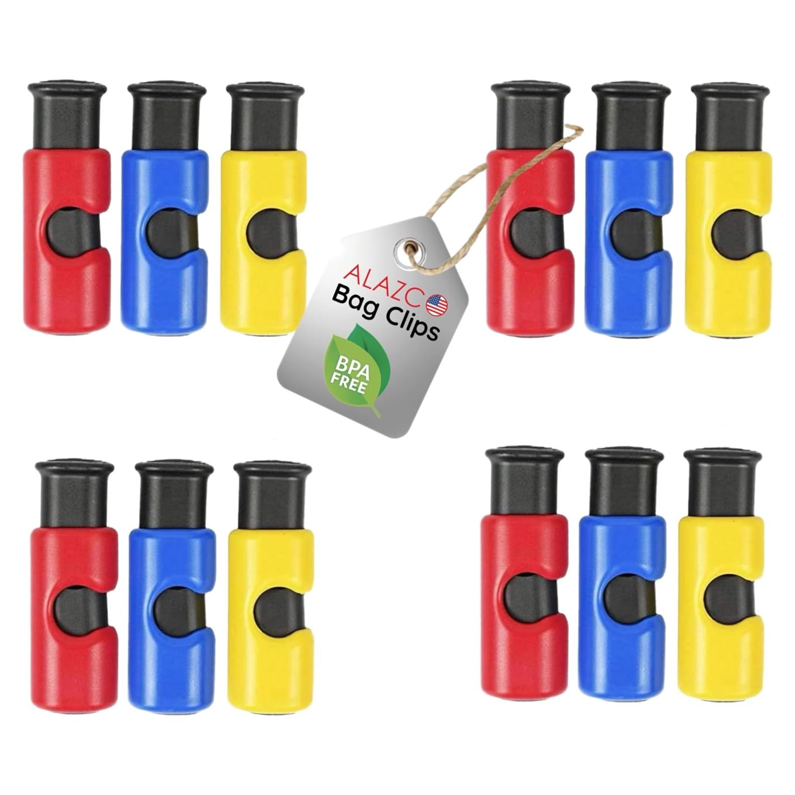 Set de 12 Clips para Bolsas ALAZCO Antideslizantes Sin BPA