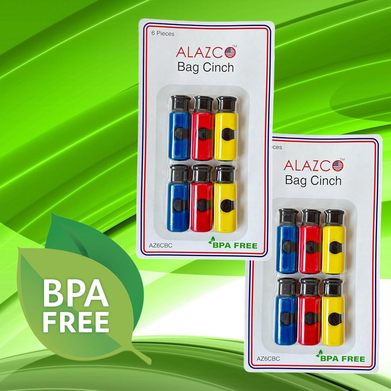 Set de 12 Clips para Bolsas ALAZCO Antideslizantes Sin BPA