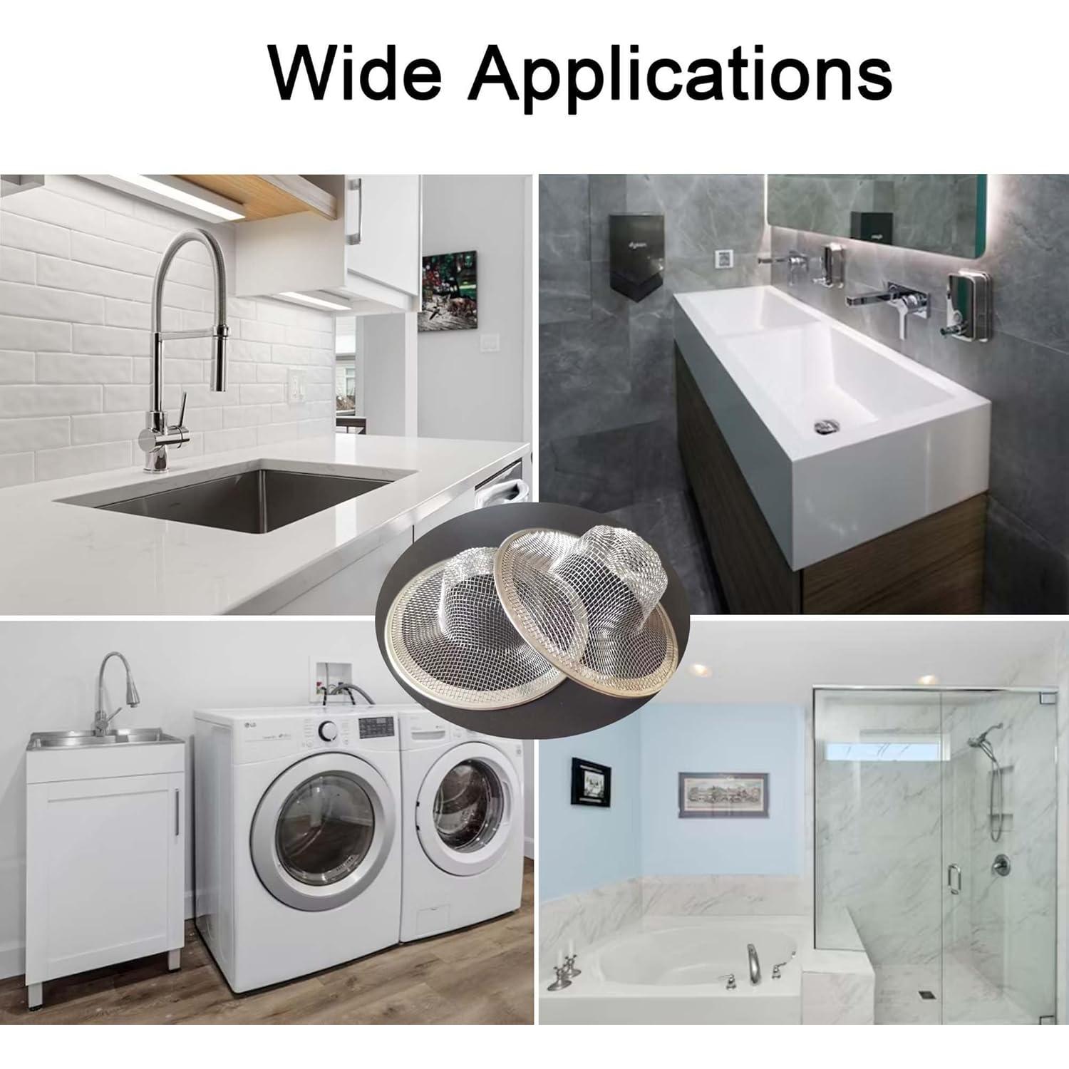 Colador de Drenaje de Malla Beyoslf - 15 Pcs Acero Inoxidable