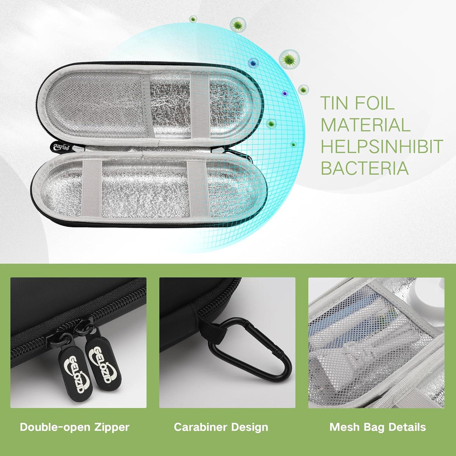 Funda de Viaje para Cepillo de Dientes Eléctrico Gelozid Negra